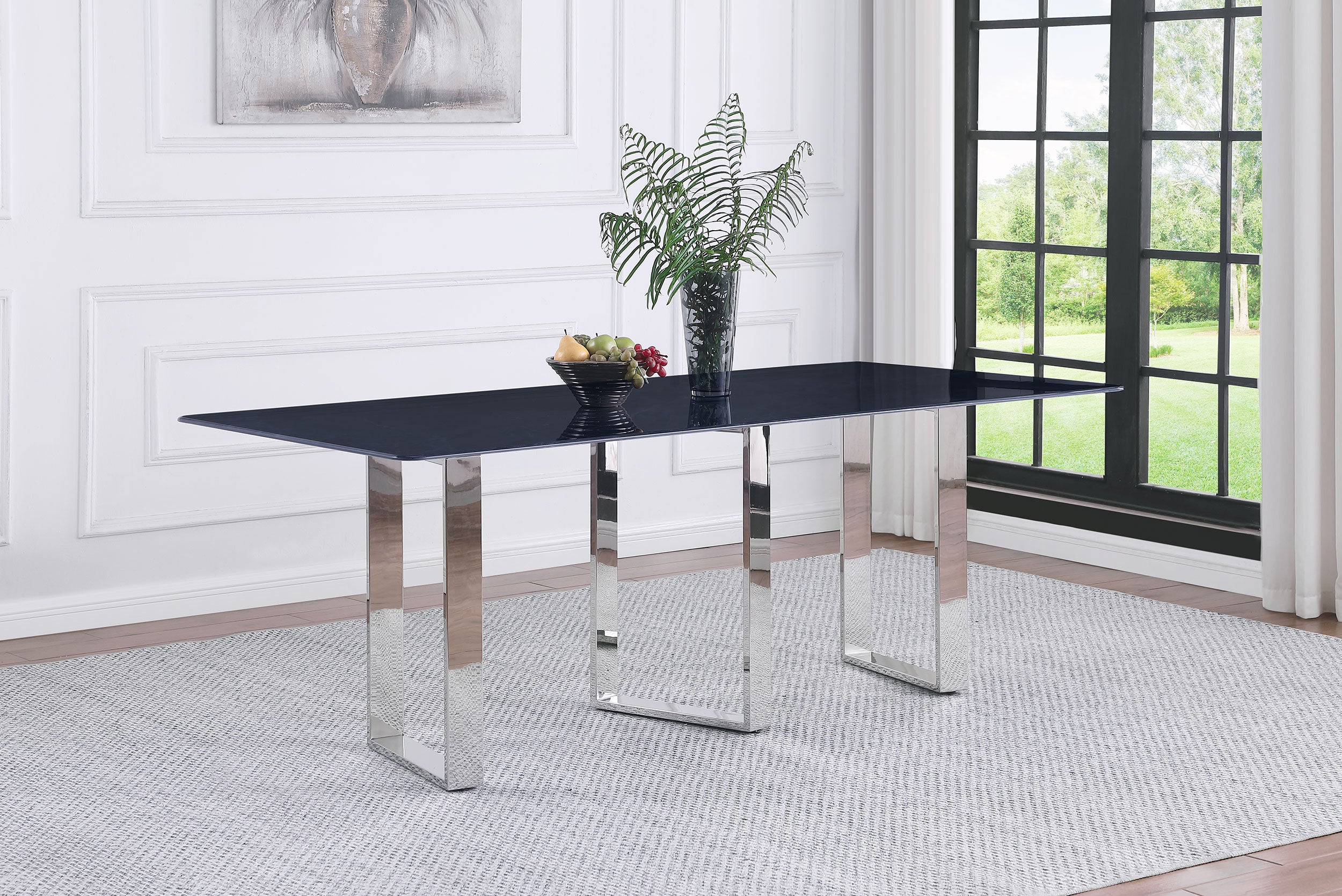 Desden 79-inch Rectangular Sintered Stone Dining Table Grey-