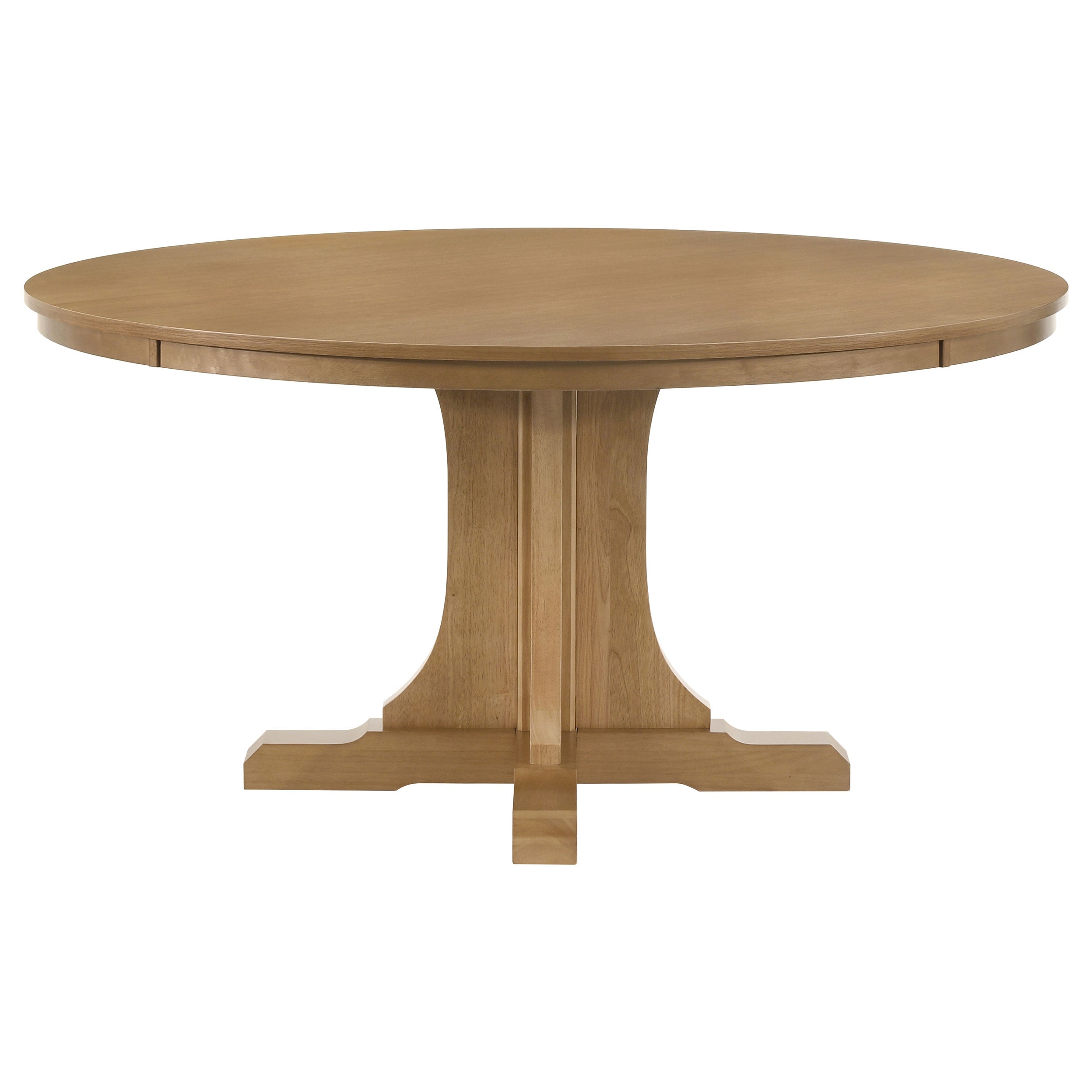 Hartville 60-inch Round Dining Table Natural Light Brown-