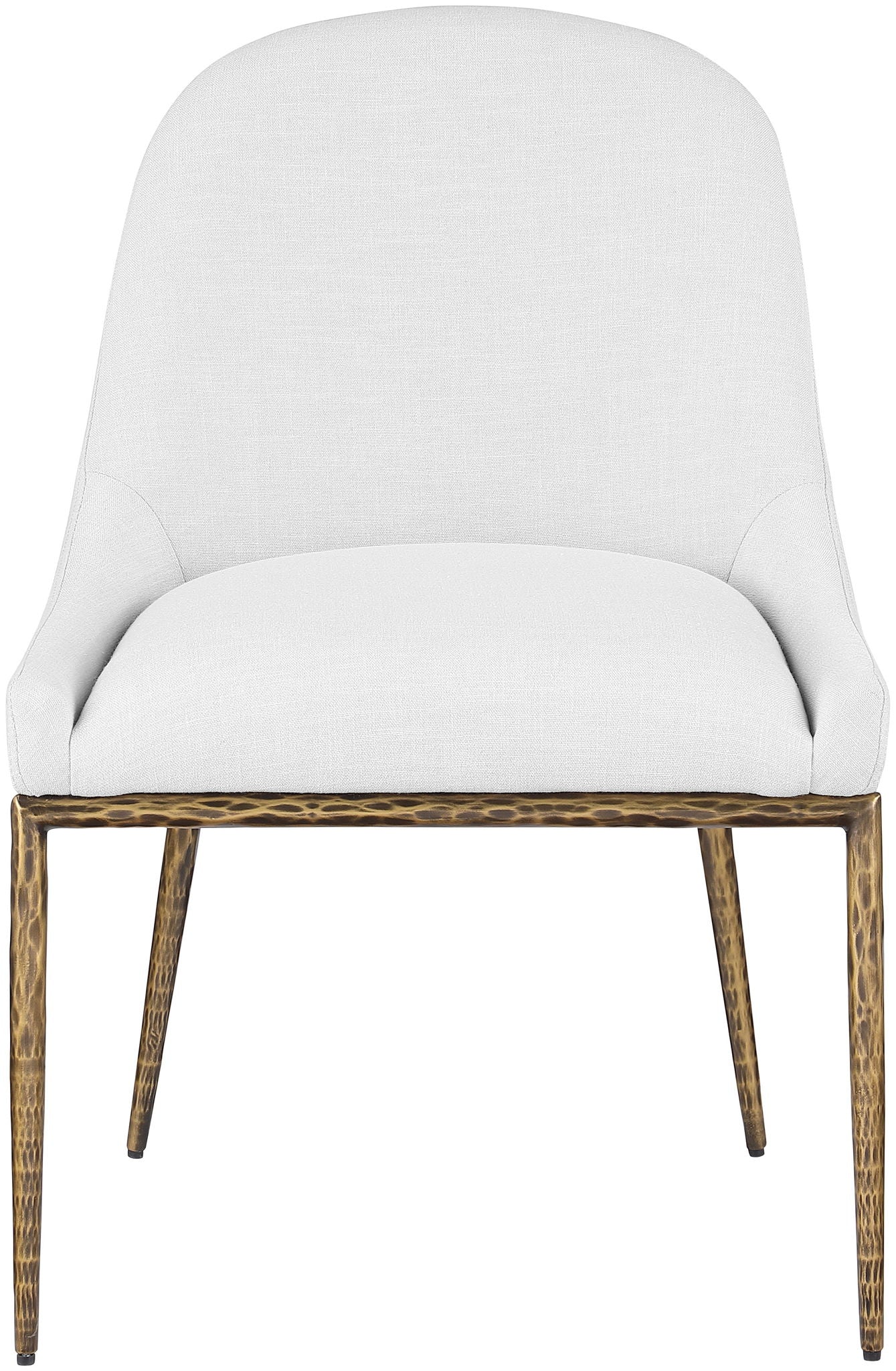 Ferro - Upholstered Dining Side Chair With Brushed Gold Legs