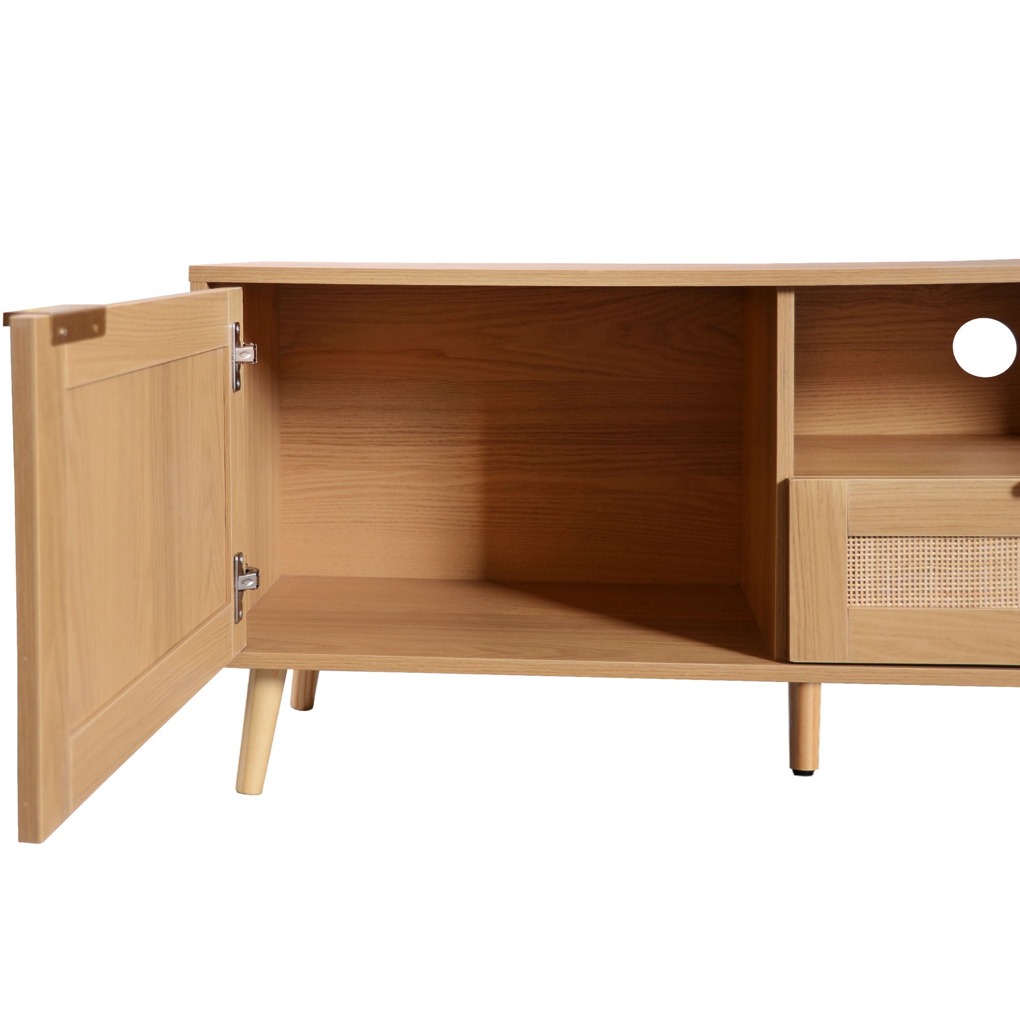 TV Stand, Media Console With Cable Management