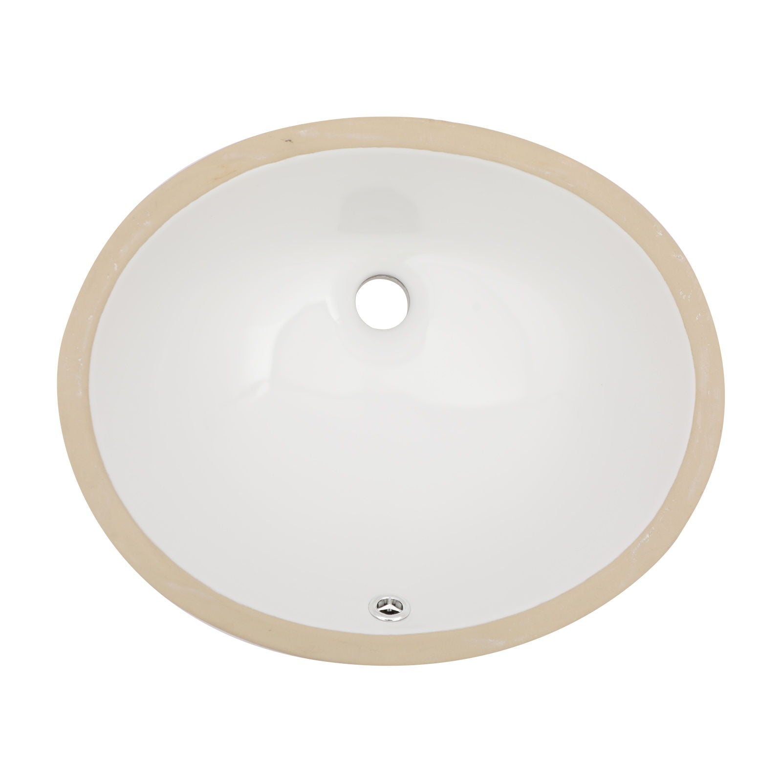 Elegant Ceramic Oval Undermount Bathroom Sink With Overflow