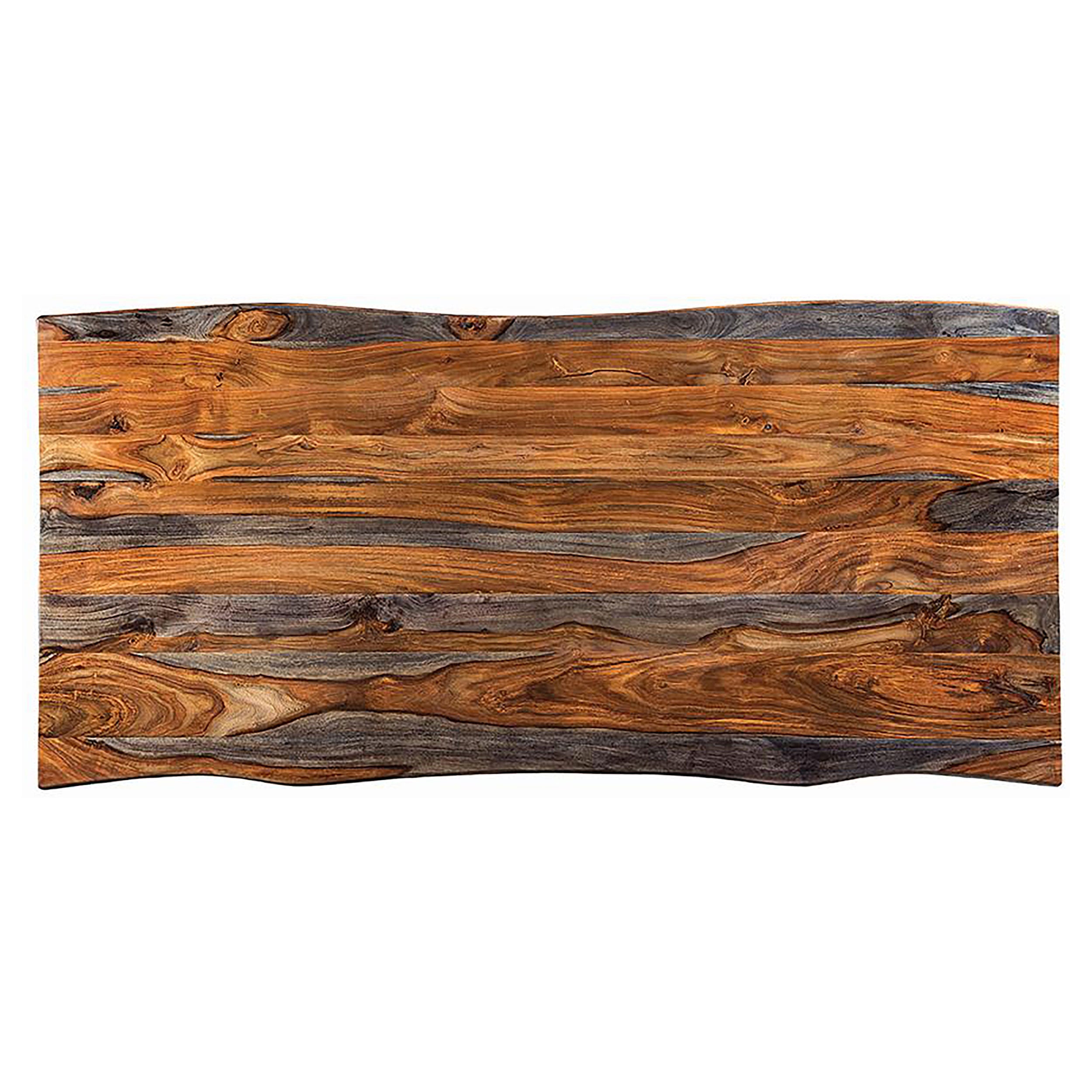 Ditman 80-inch Live Edge Dining Table Grey Sheesham-CoasterElevations