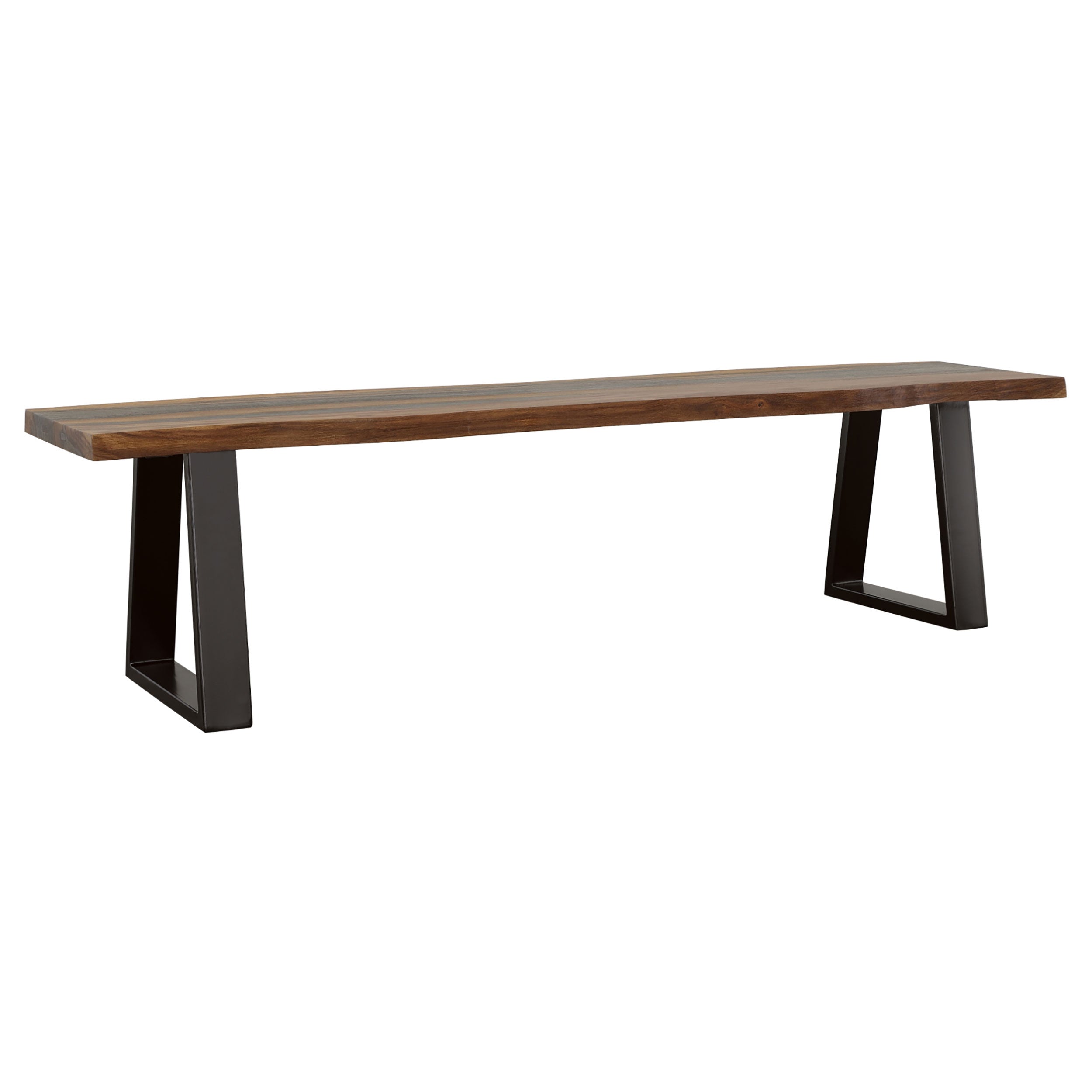Ditman Live Edge Wood Dining Bench Grey Sheesham-CoasterElevations