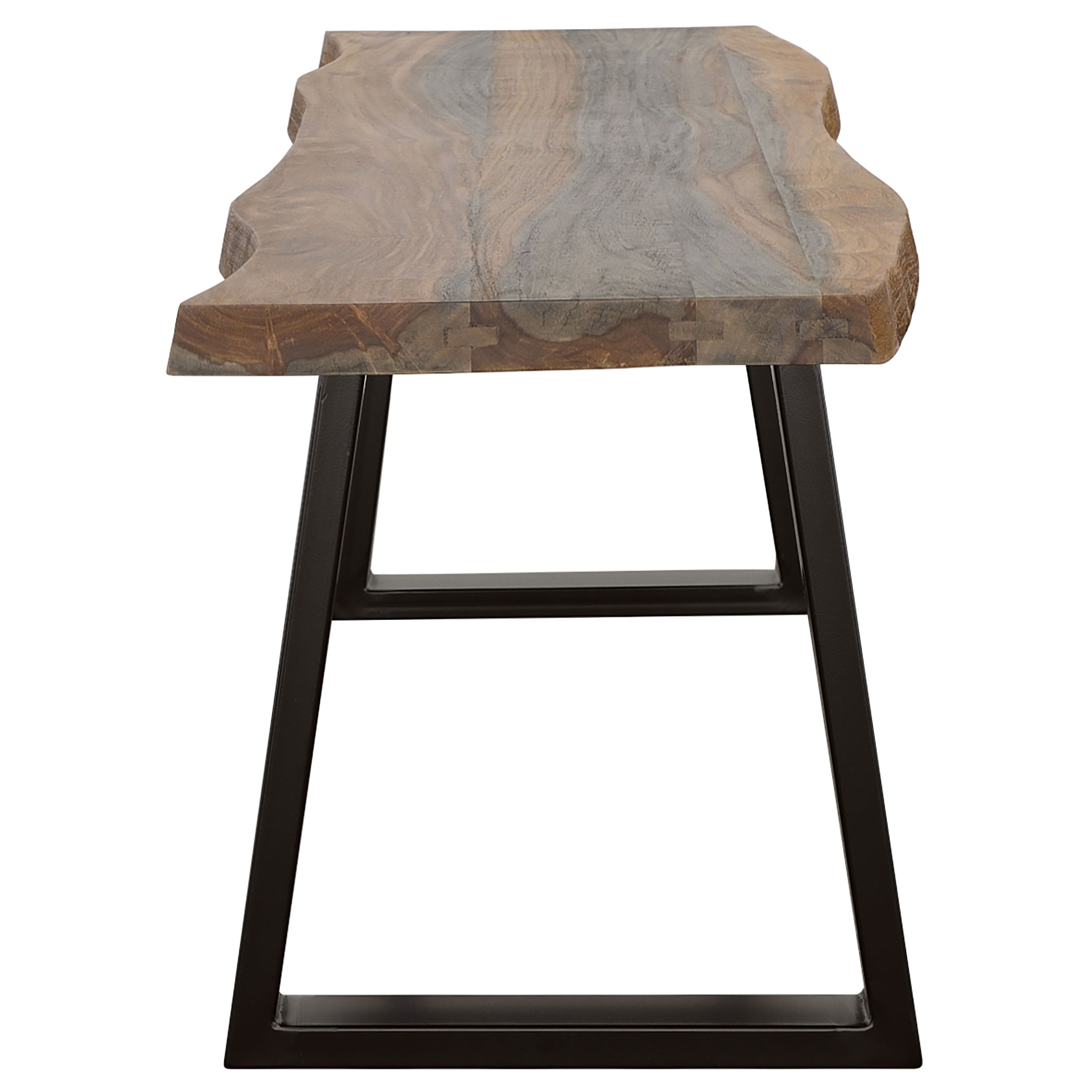 Ditman Live Edge Wood Dining Bench Grey Sheesham-CoasterElevations