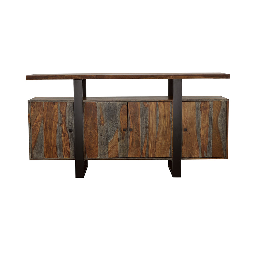 Ditman 4-door Solid Wood Sideboard Buffet Grey Sheesham-CoasterElevations