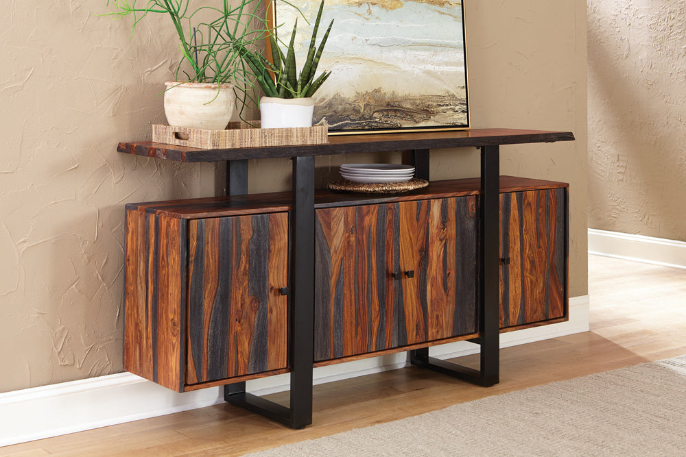 Ditman 4-door Solid Wood Sideboard Buffet Grey Sheesham-CoasterElevations