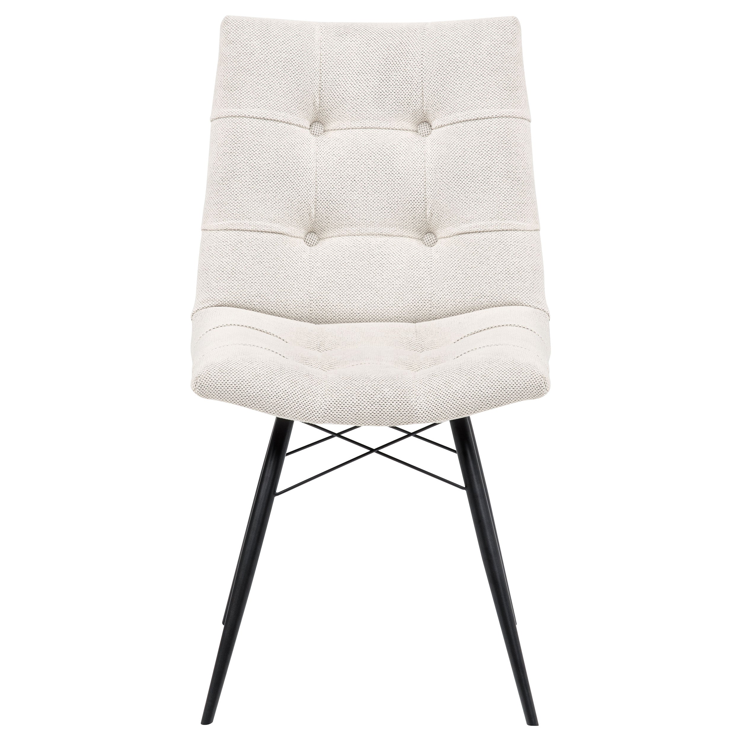 Aiken Fabric Upholstered Dining Side Chair Saddle Stone White (Set of 4)-