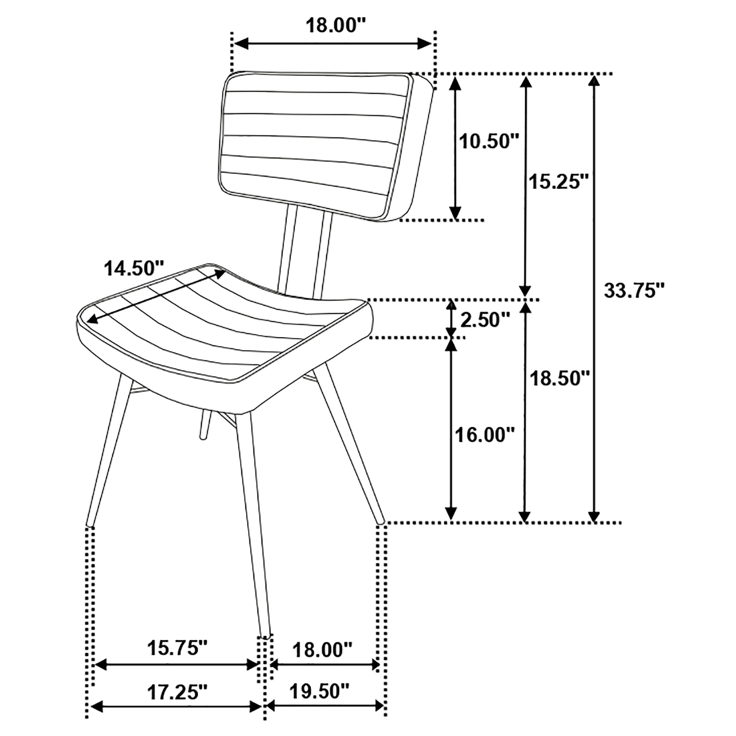 Misty Leather Upholstered Dining Side Chair Camel (Set of 2)-CoasterEssence