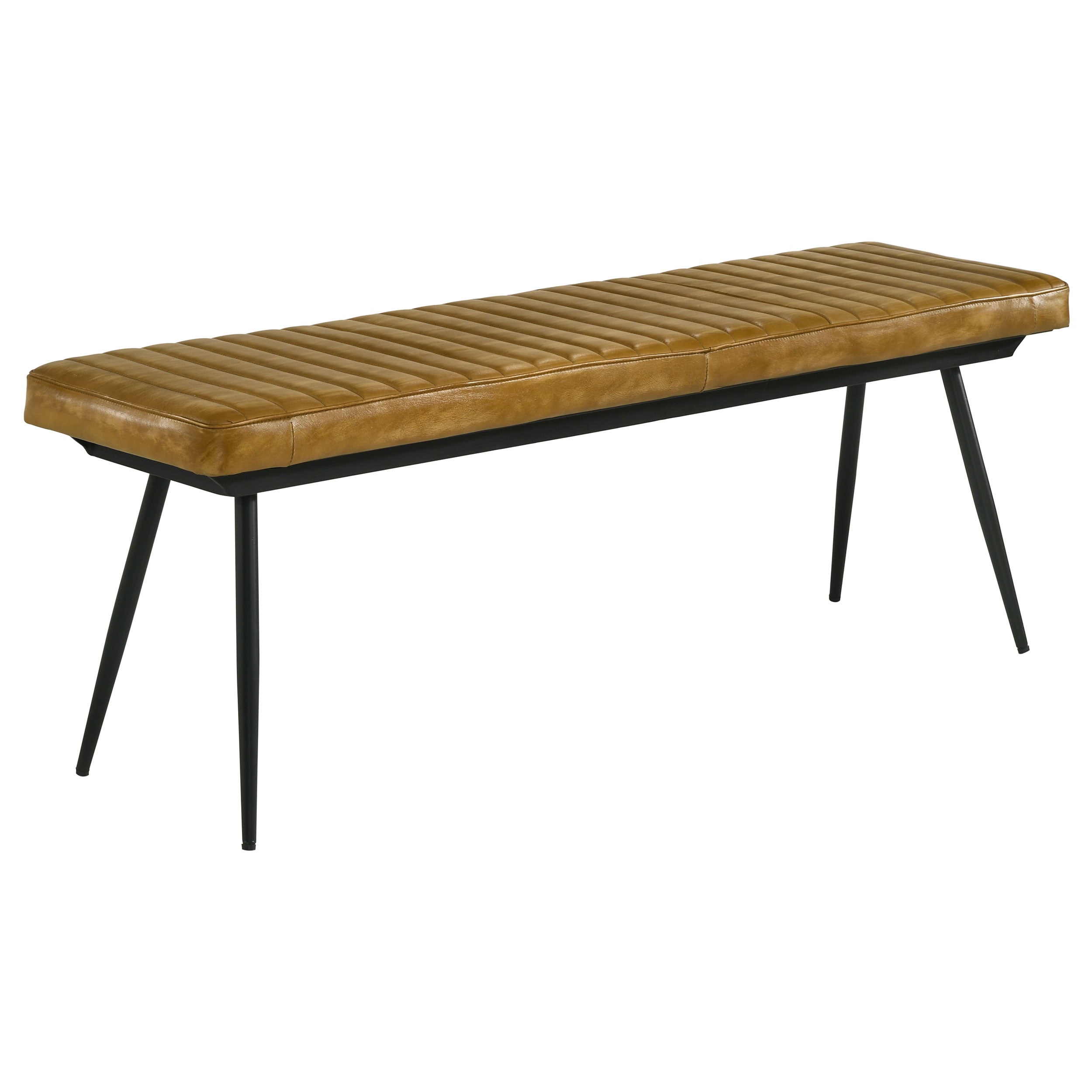 Misty Leather Upholstered Dining Bench Antique Camel-CoasterEssence
