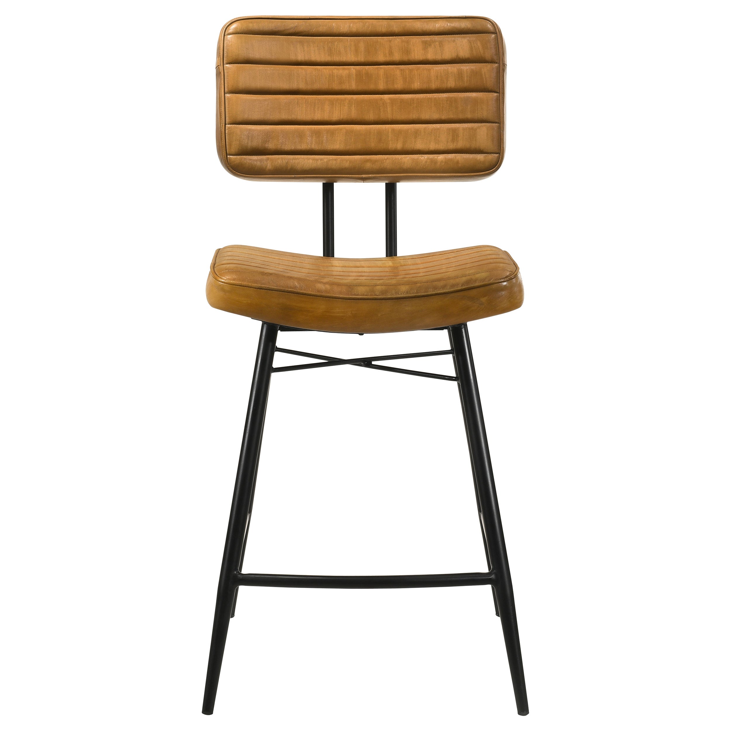 Partridge Leather Counter Chair Antique Camel (Set of 2)-CoasterElevations