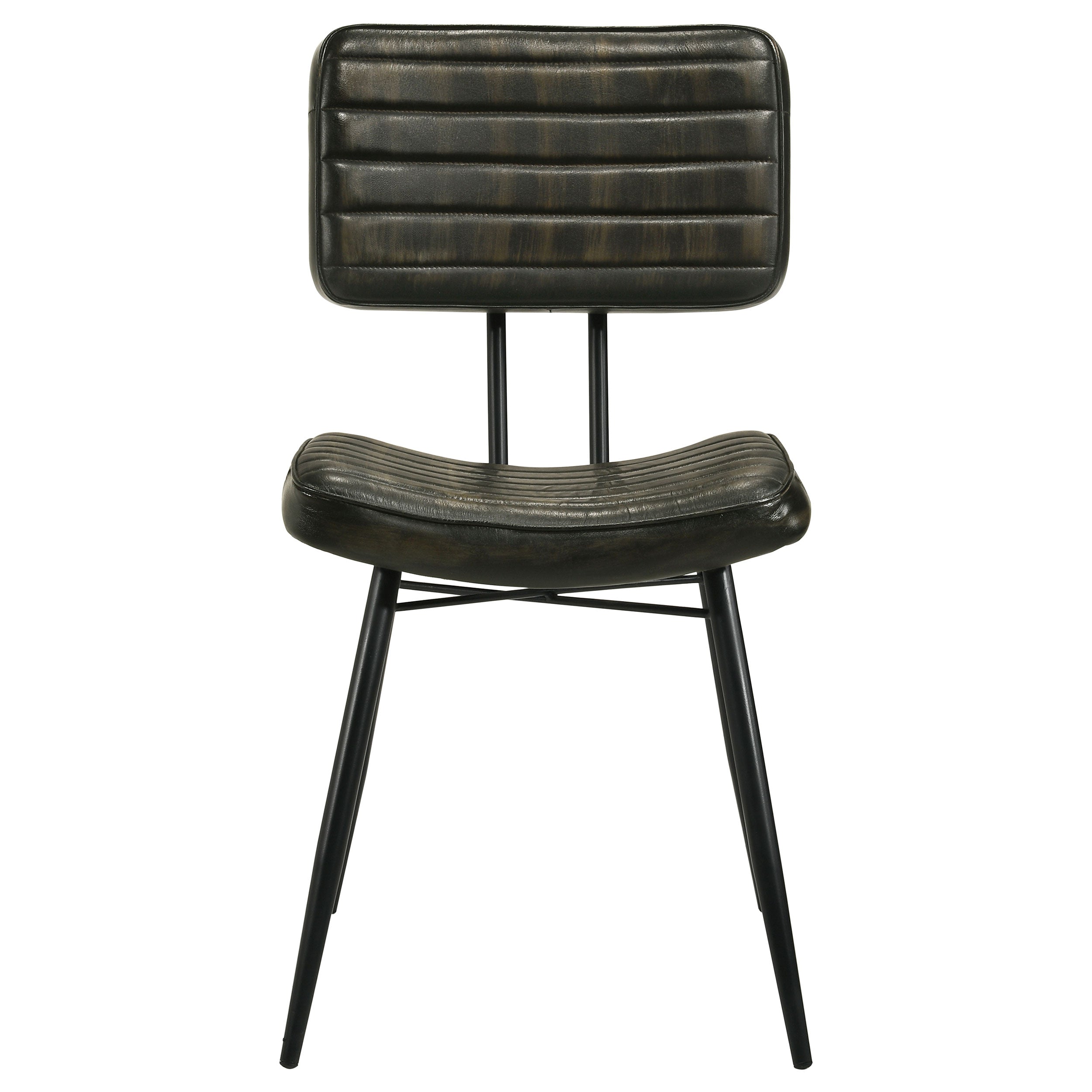 Misty Leather Upholstered Dining Chair Espresso (Set of 2)-CoasterEssence