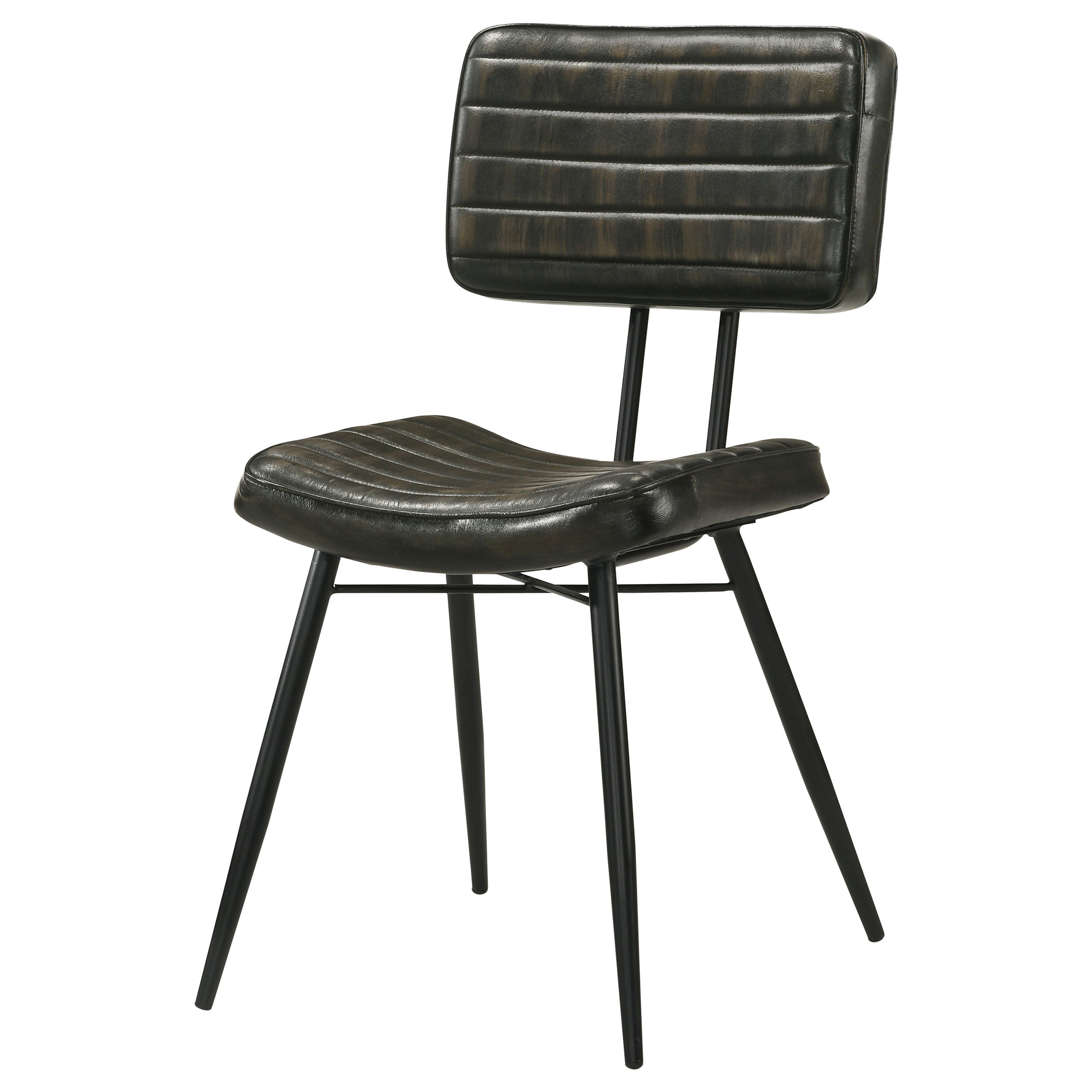 Misty Leather Upholstered Dining Chair Espresso (Set of 2)-CoasterEssence