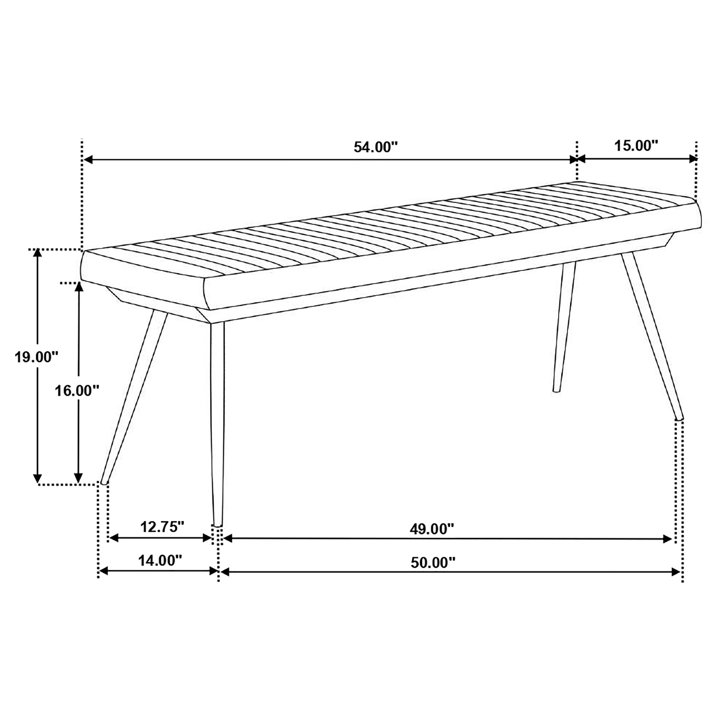 Misty Leather Upholstered Dining Bench Antique Espresso-CoasterEssence