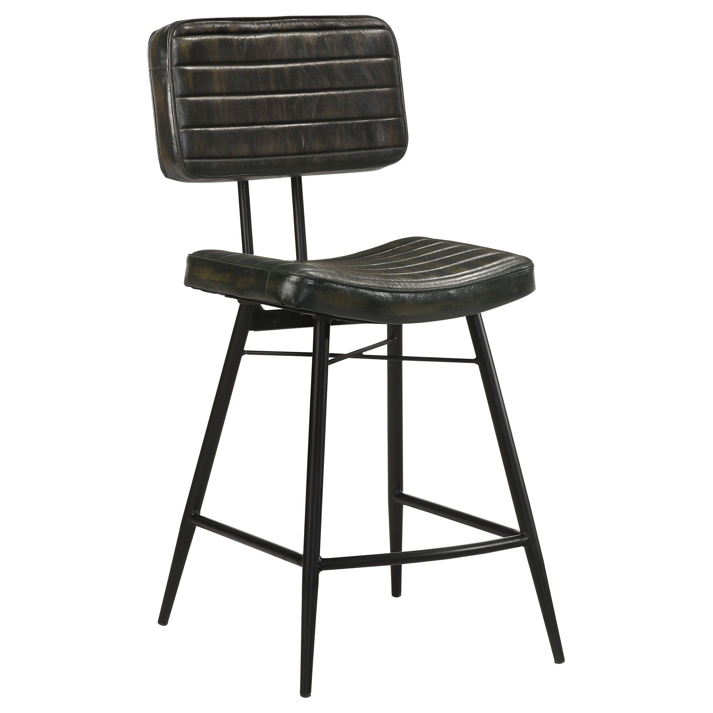 Partridge Leather Counter Chair Antique Espresso (Set of 2)-CoasterElevations