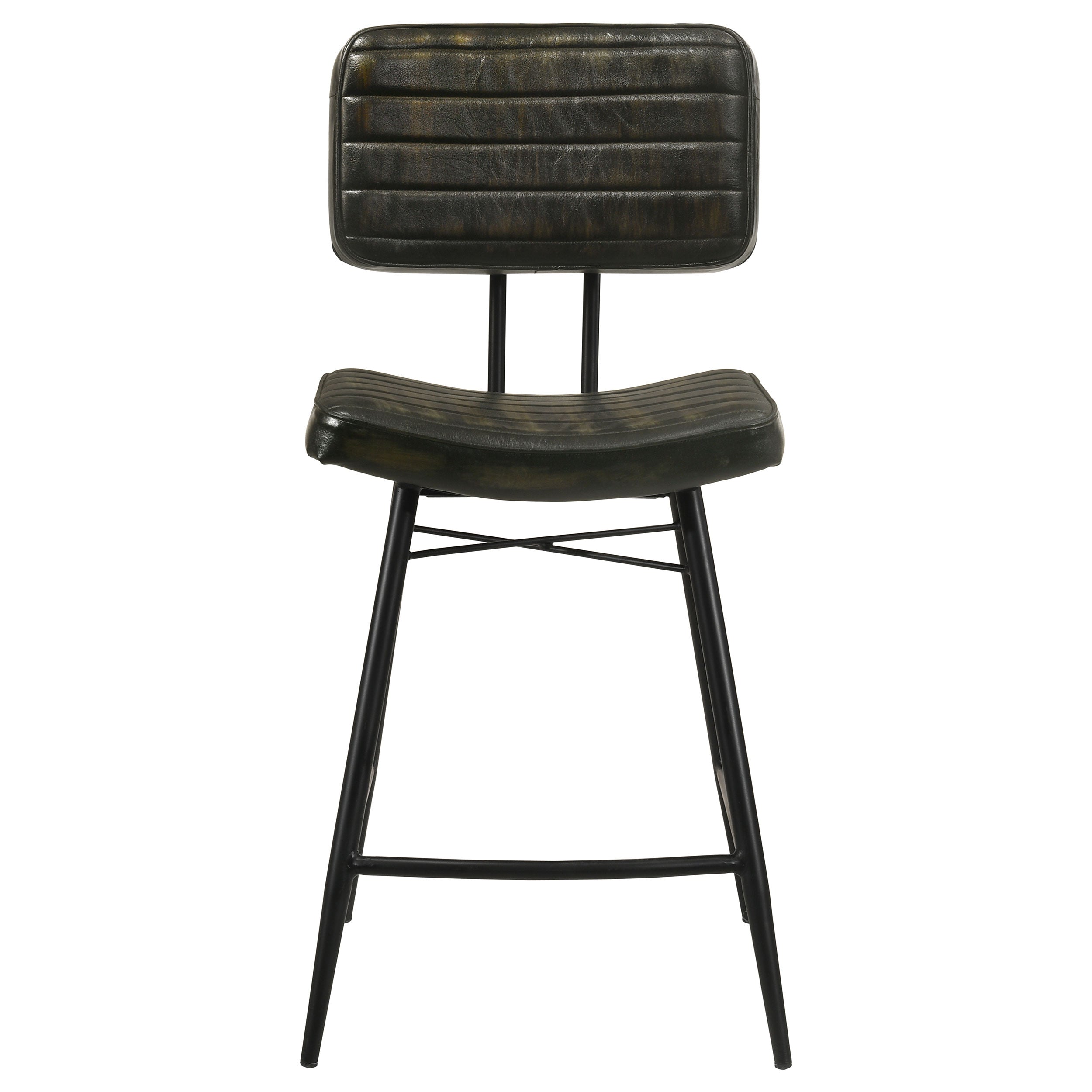 Partridge Leather Counter Chair Antique Espresso (Set of 2)-CoasterElevations