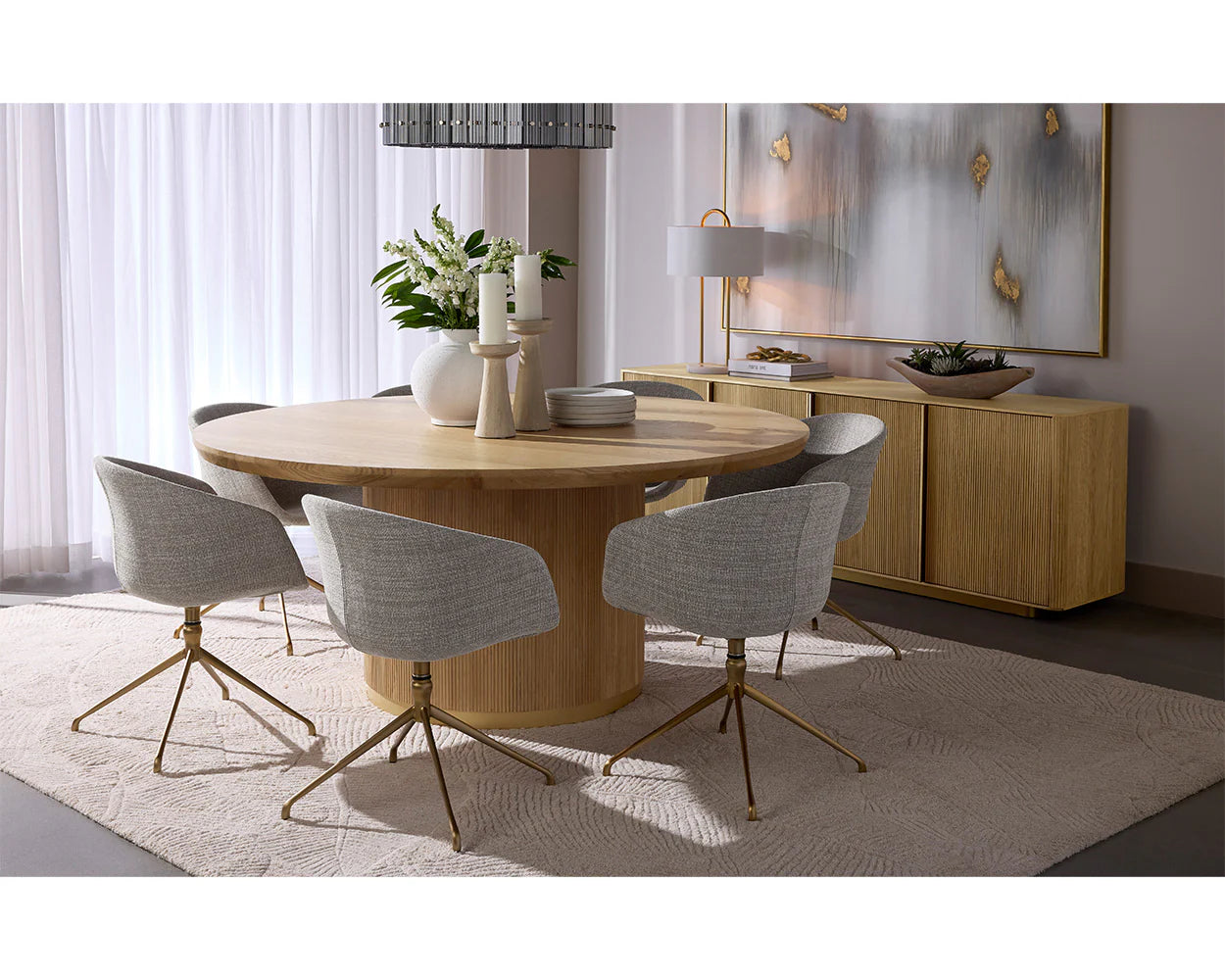 Sunpan Kalla Round Dining Table - 68"
