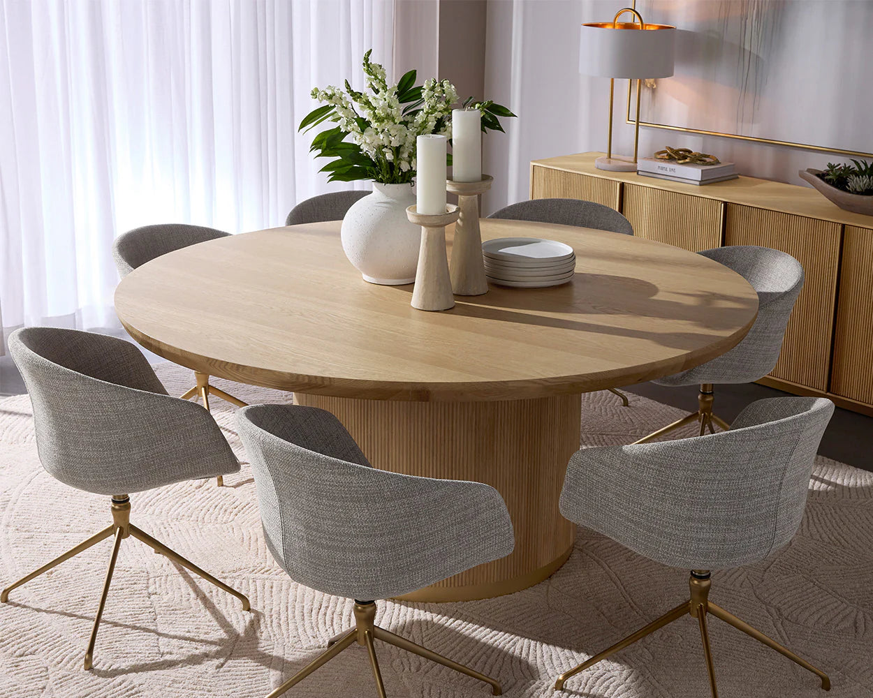Sunpan Kalla Round Dining Table - 68"