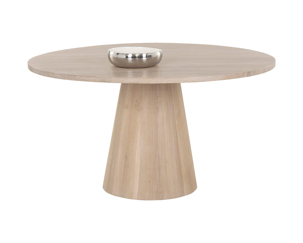 Sunpan Elina Round Dining Table Light Oak