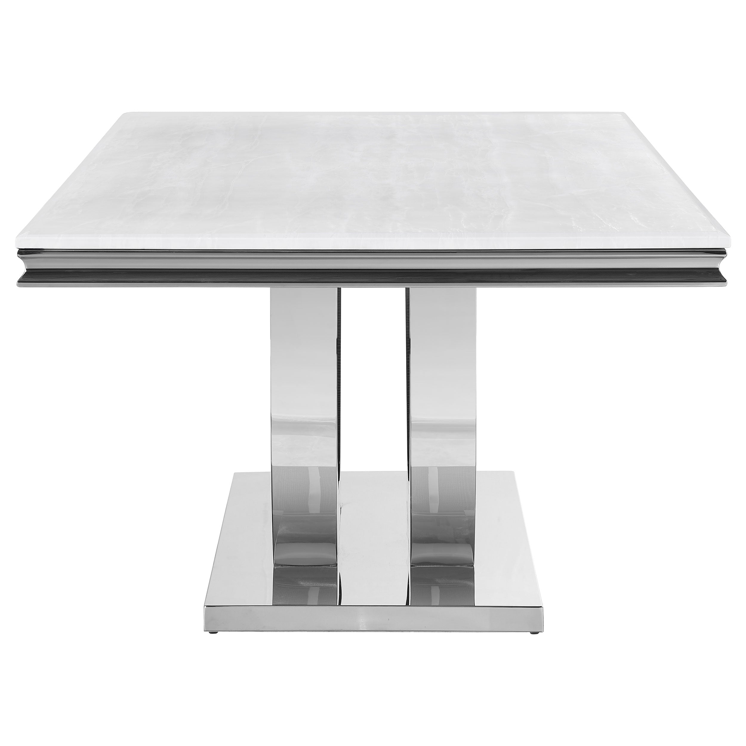 Kerwin Rectangular 71-inch Stone Top Dining Table White-CoasterElevations