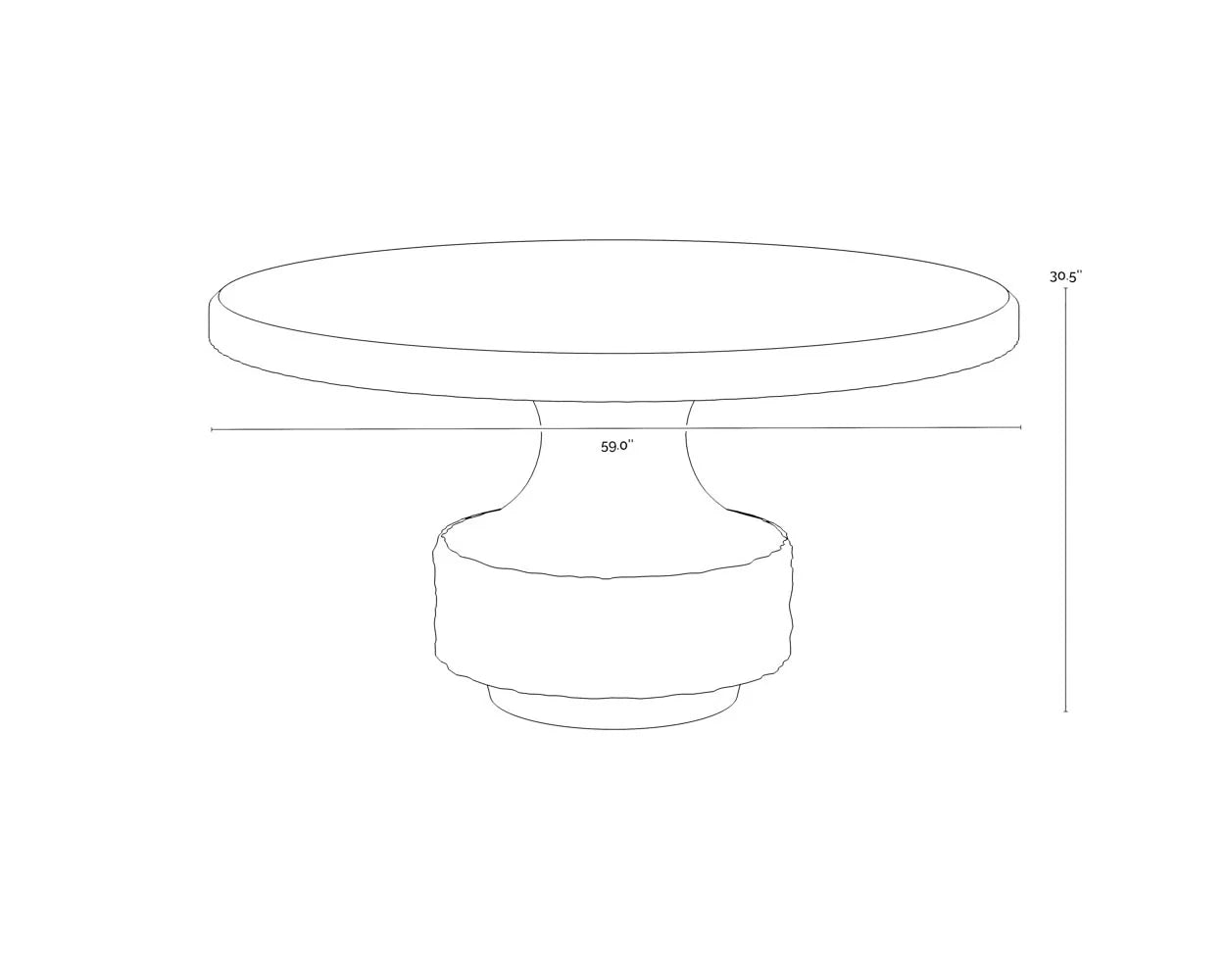 Sunpan Mersin Dining Table - 59"
