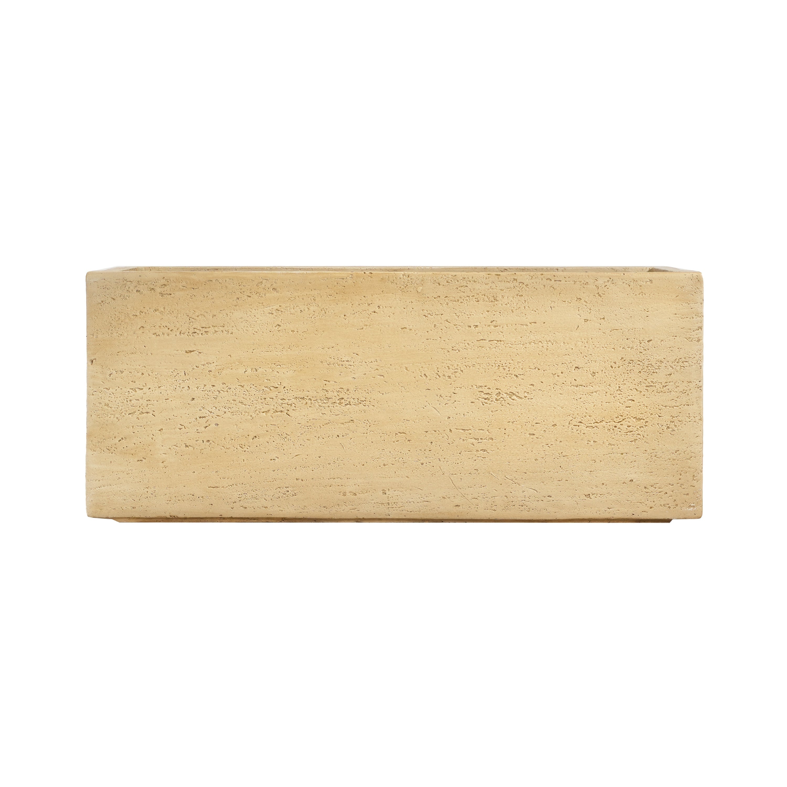MGO Handmade Rectangle Planter Box, Travertine Beige