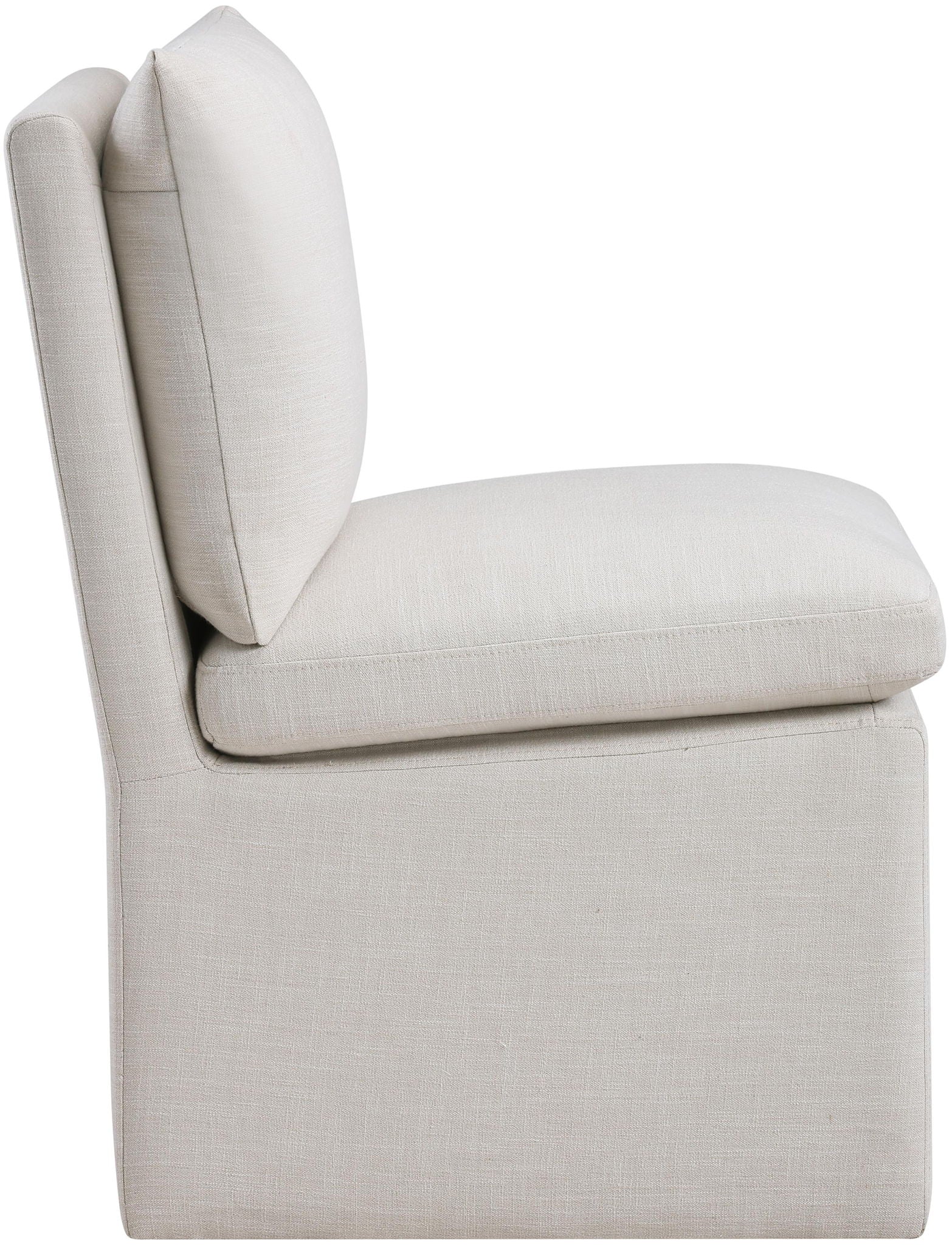 Nelori - Linen Textured Performance Fabric Upholstered Dining Chair (Set of 2)