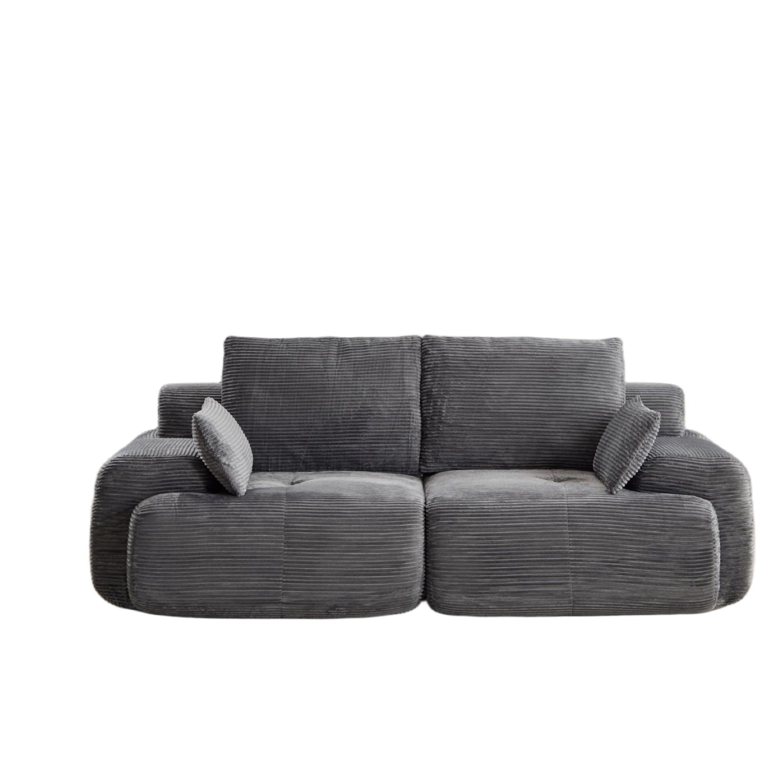 Compressed Sofa, 2 Seater Large Sectional Couches For Living Room - Gray