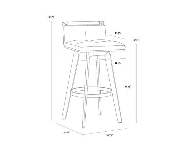 Sunpan Arizona Swivel Barstool