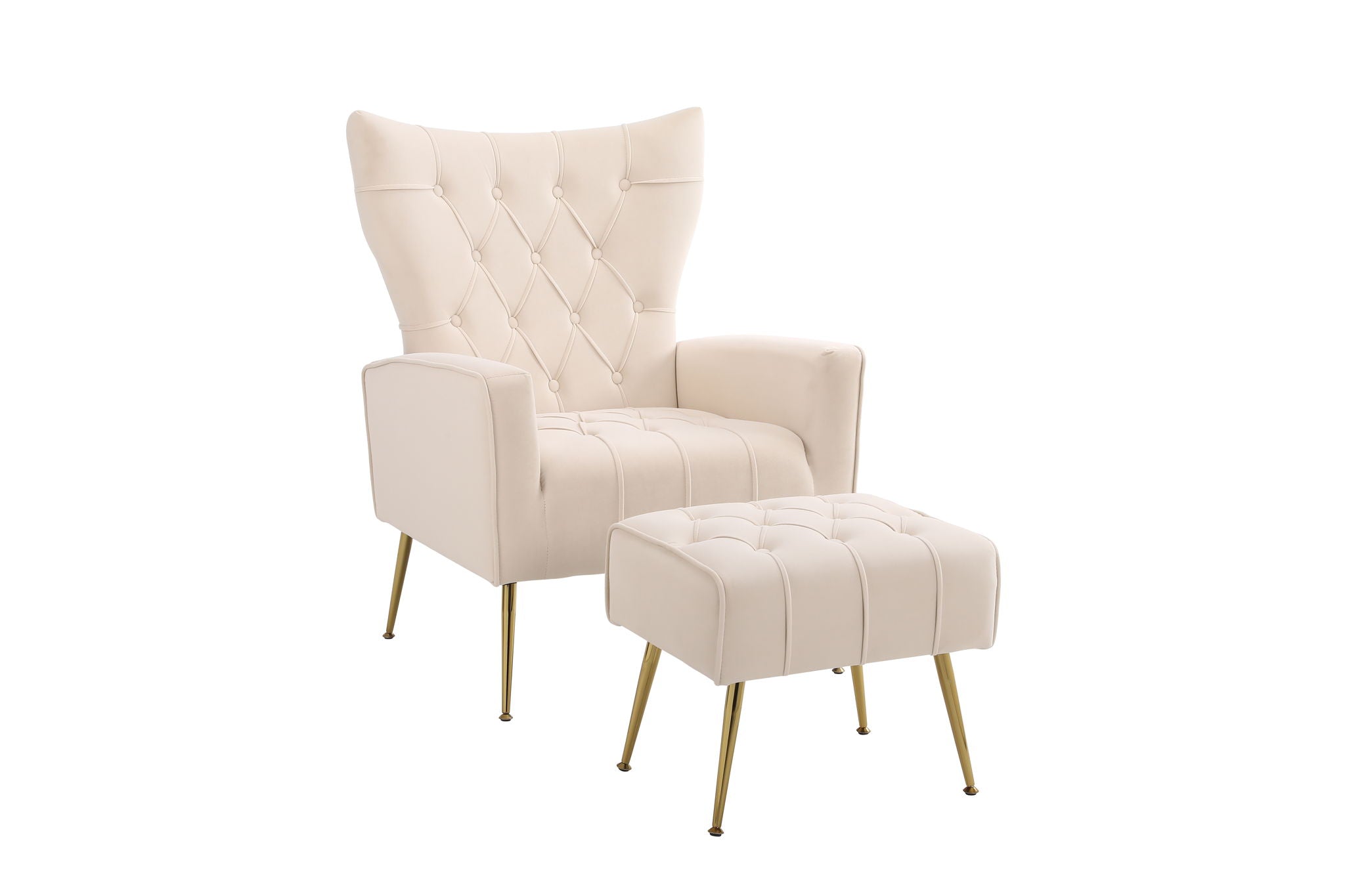Accent Chair With Ottoman, Comfy Armchair For Living Room