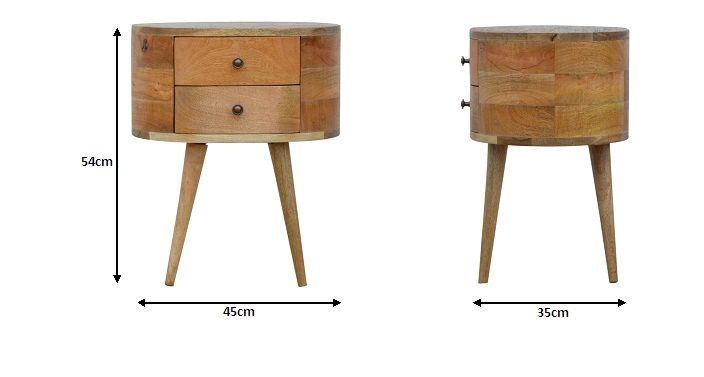 Rounded Bedside Table