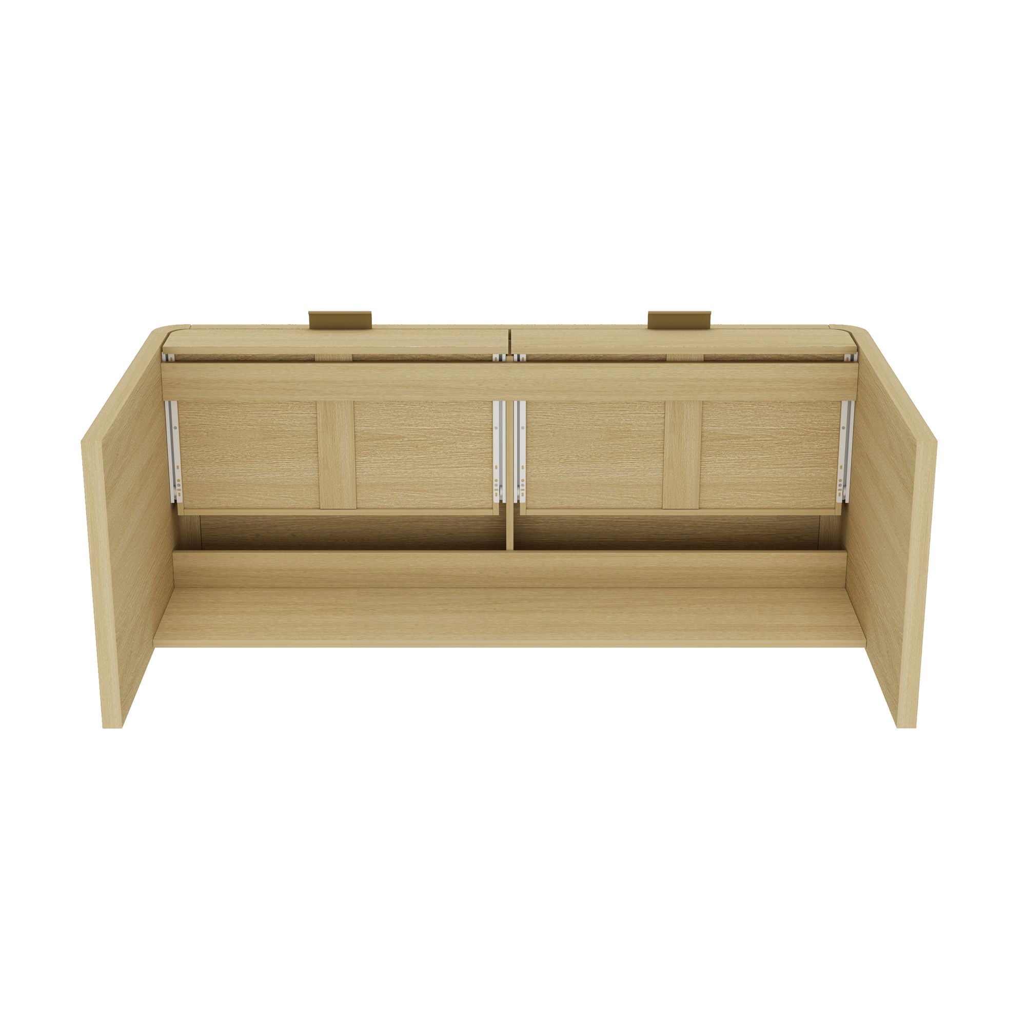 Grace - Office Desk With 2 Drawers - Oak