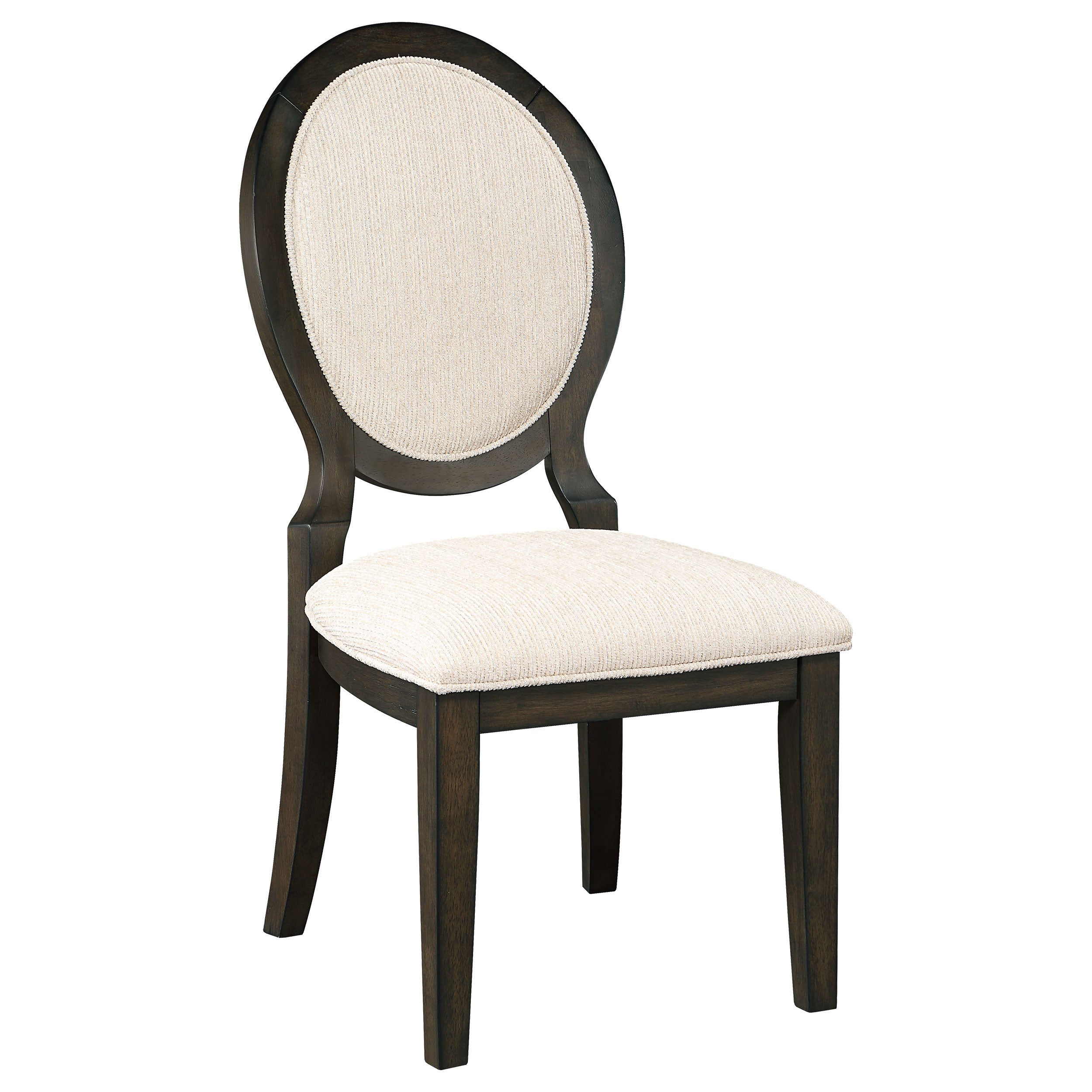 Twyla Oval Back Dining Side Chair Dark Cocoa (Set of 2)-CoasterEssence