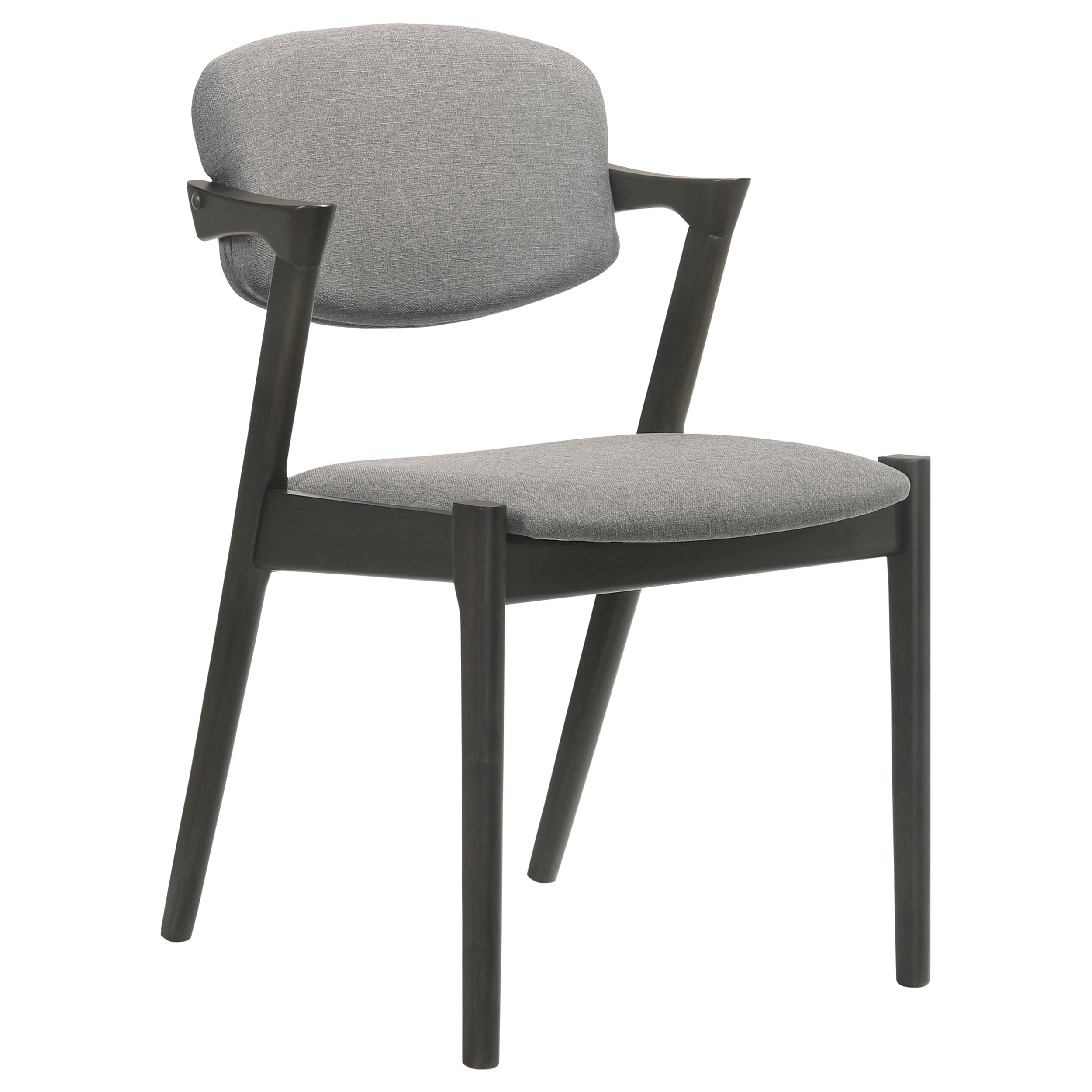 Stevie Padded Wood Dining Arm Chair Black (Set of 2)-CoasterEssence