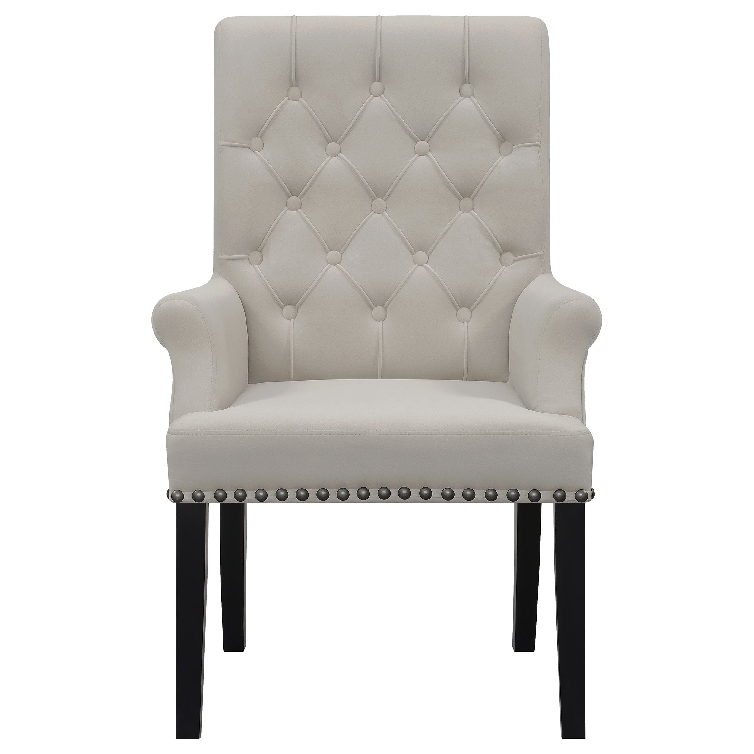 Alana Velvet Upholstered Dining Arm Chair Sand-CoasterEssence