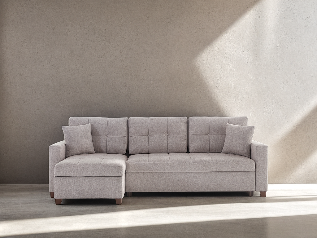 Mocca Sectional - Dupont Grey Bellona