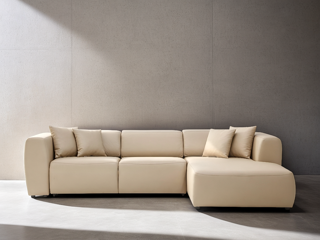 Picasso Convertible Sectional Beige RAF Bellona