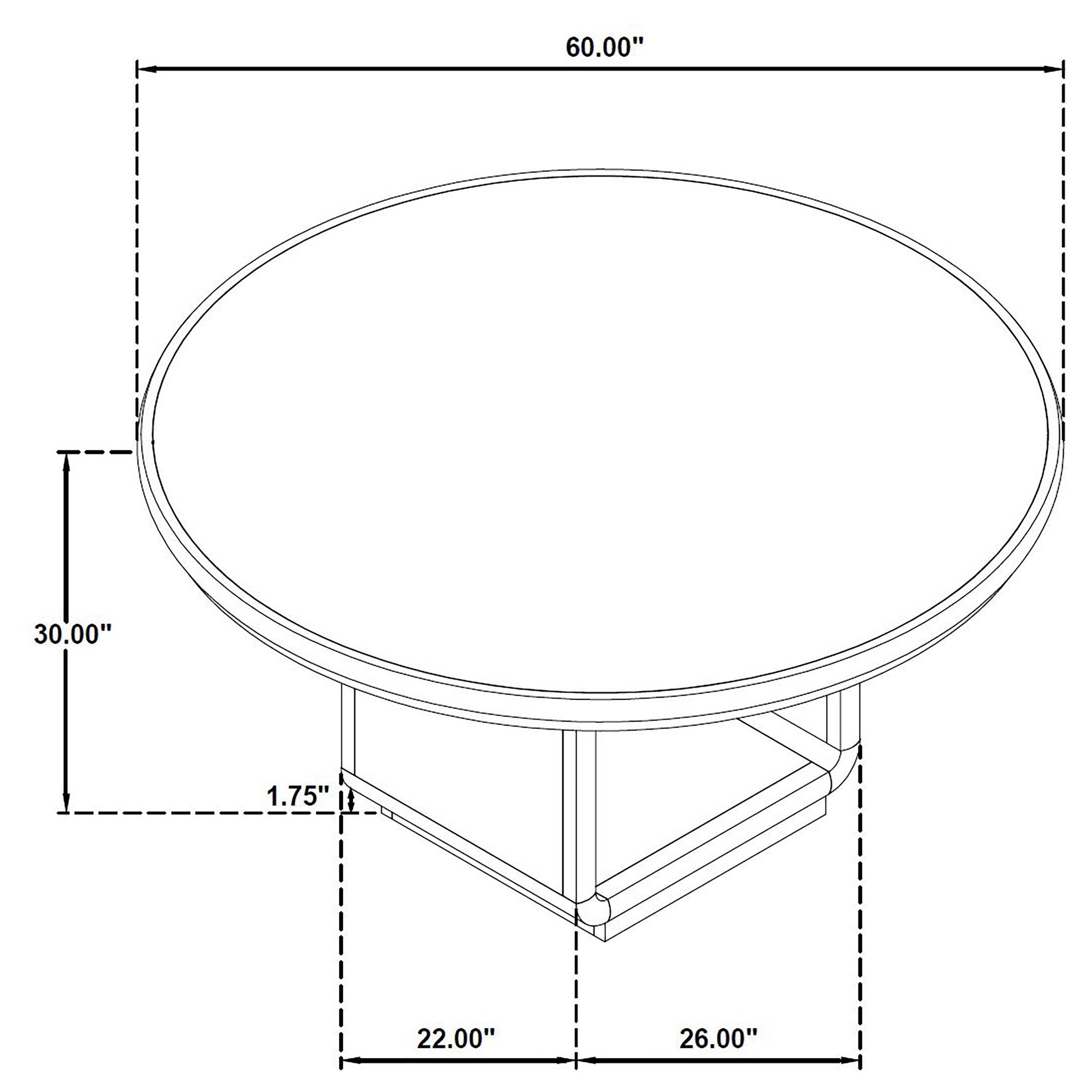 Leandro 5-piece Round Dining Table Set Burnished Black-Coaster