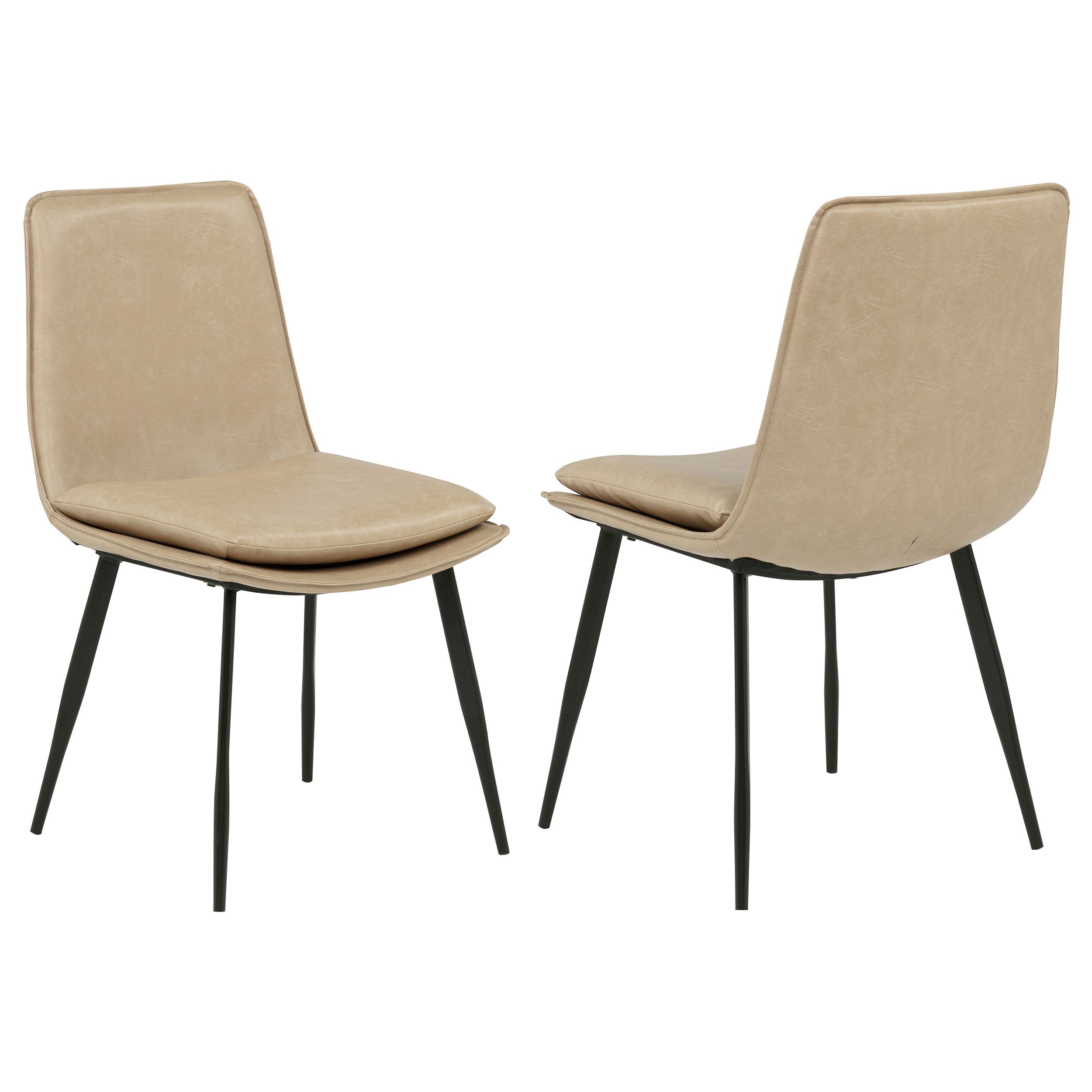 Ortega Upholstered Dining Side Chair Tan (Set of 2)-