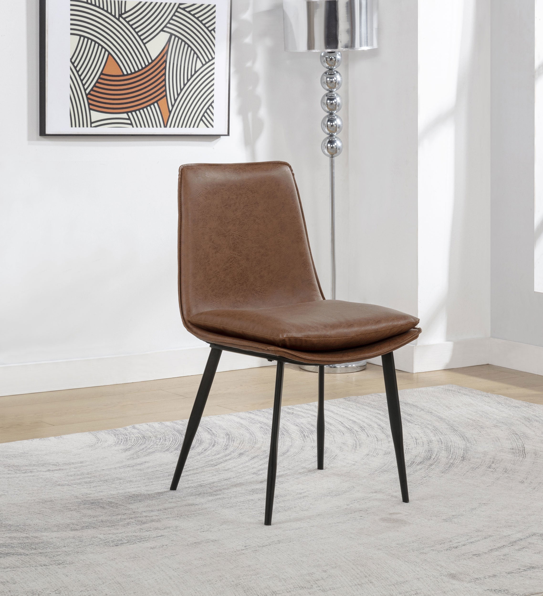 Ortega Upholstered Dining Side Chair Coffee (Set of 2)-