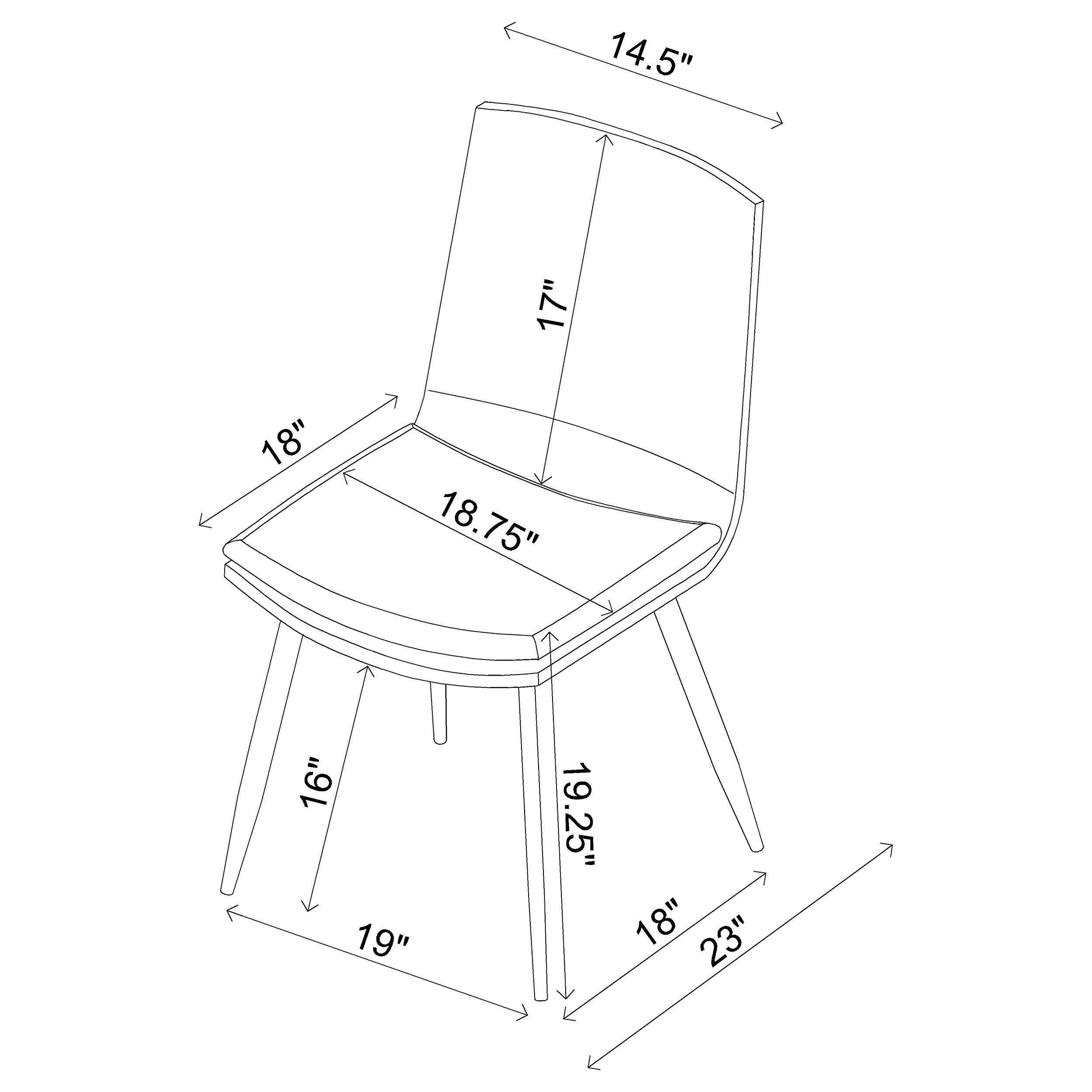 Ortega Upholstered Dining Side Chair Coffee (Set of 2)-
