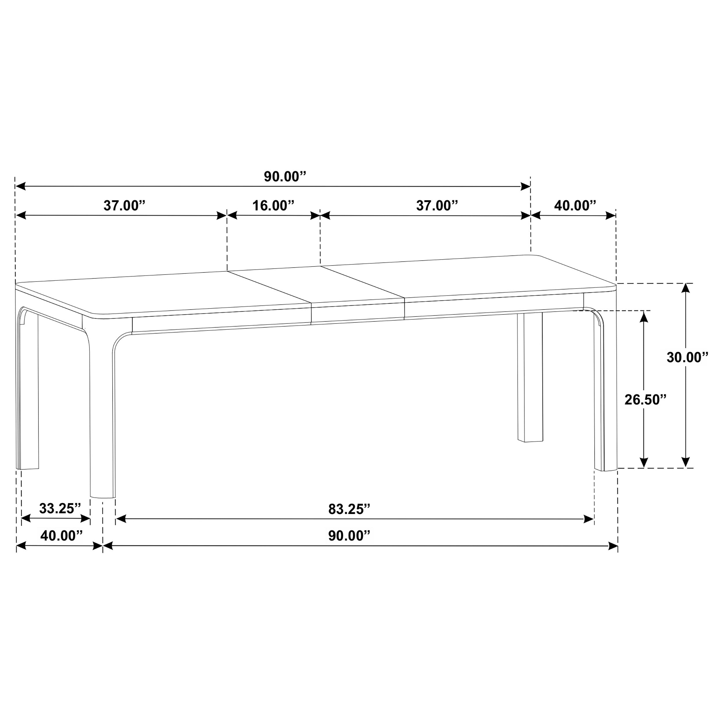 Solano 90-inch Extension Dining Table Weathered Mango-