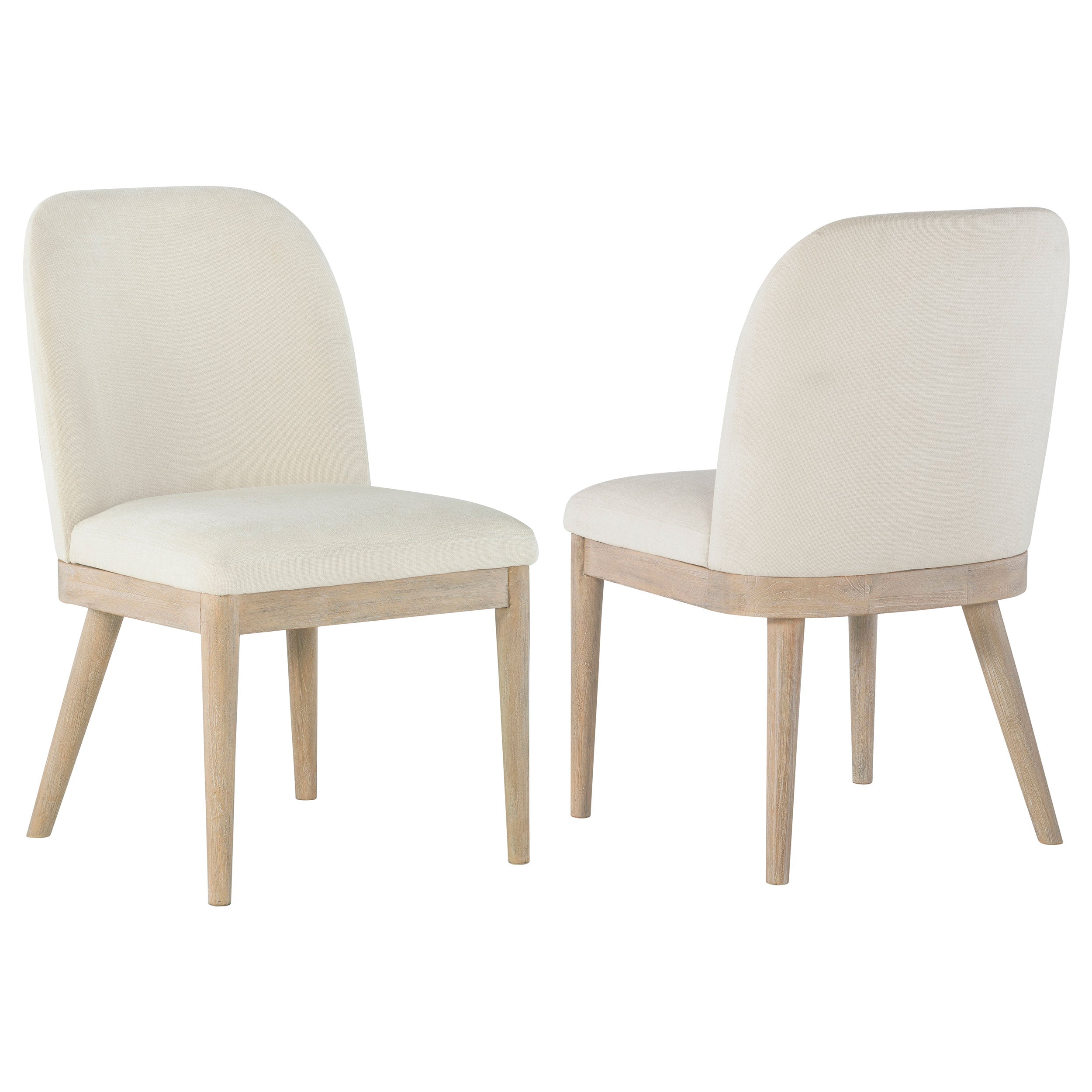 Solano Upholstered Dining Side Chair Beige (Set of 2)-