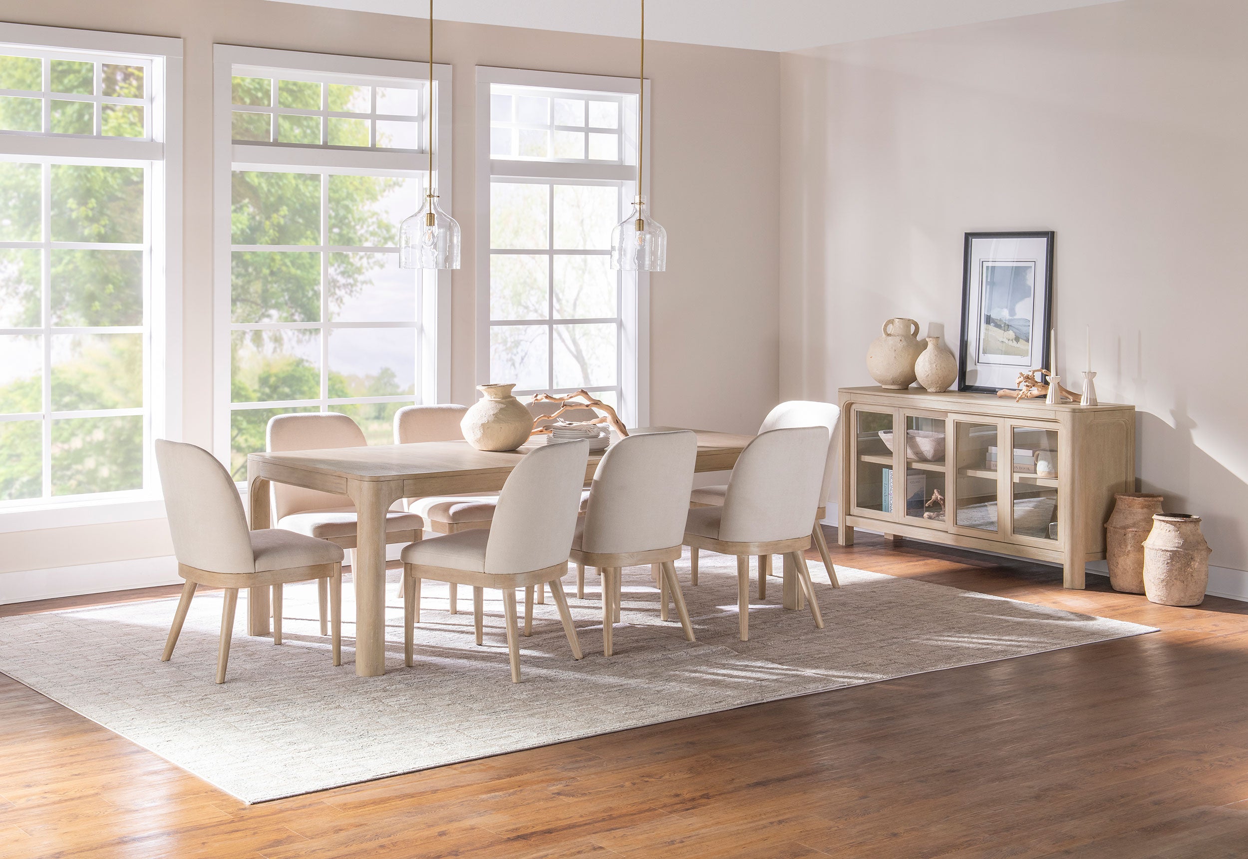Solano Upholstered Dining Side Chair Beige (Set of 2)-