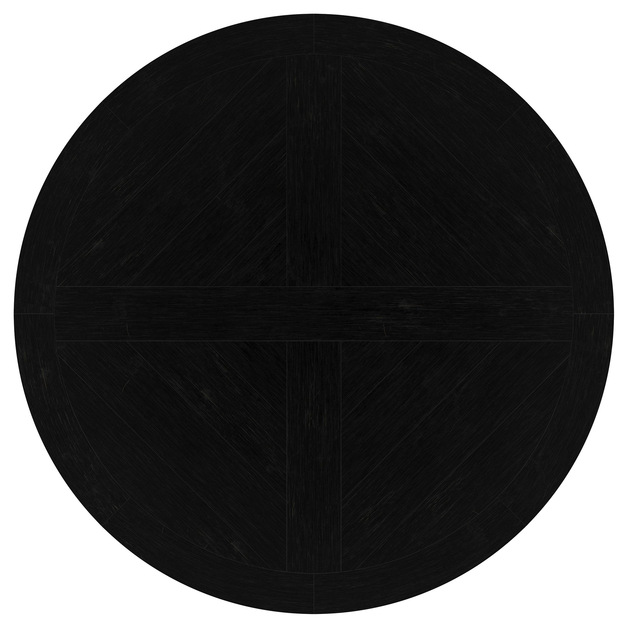 Florence Round 60-inch Pedestal Base Dining Table Black-