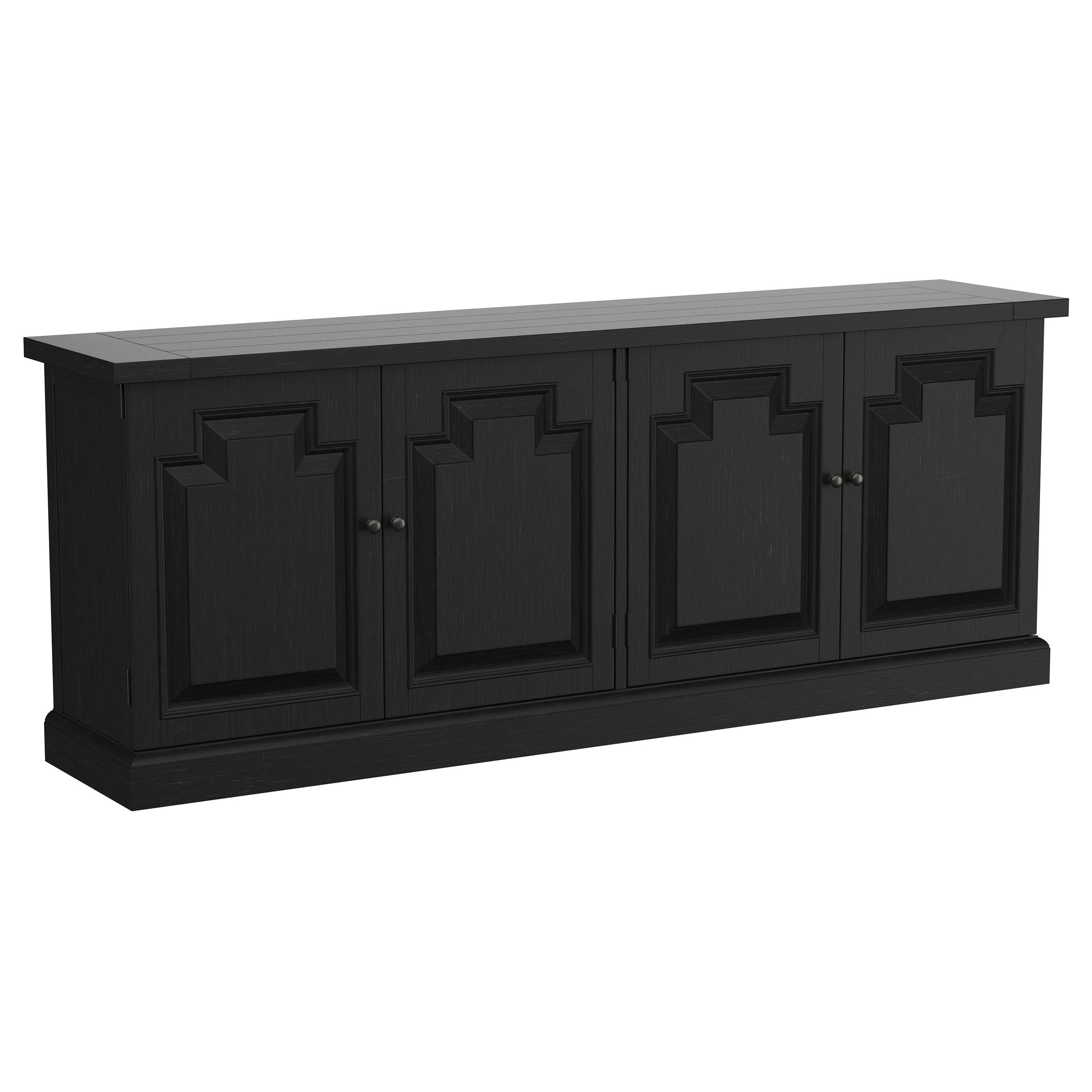 Florence 4-door Dining Sideboard Buffet Distressed Black-