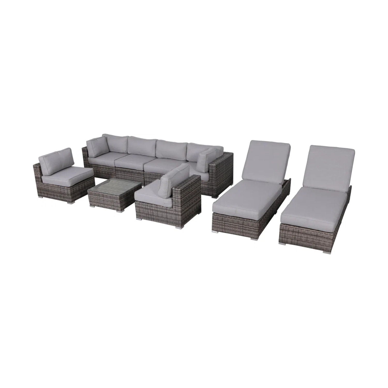 Seating Set With Cushions Handcrafted Wicker Design - Best Buy Furniture