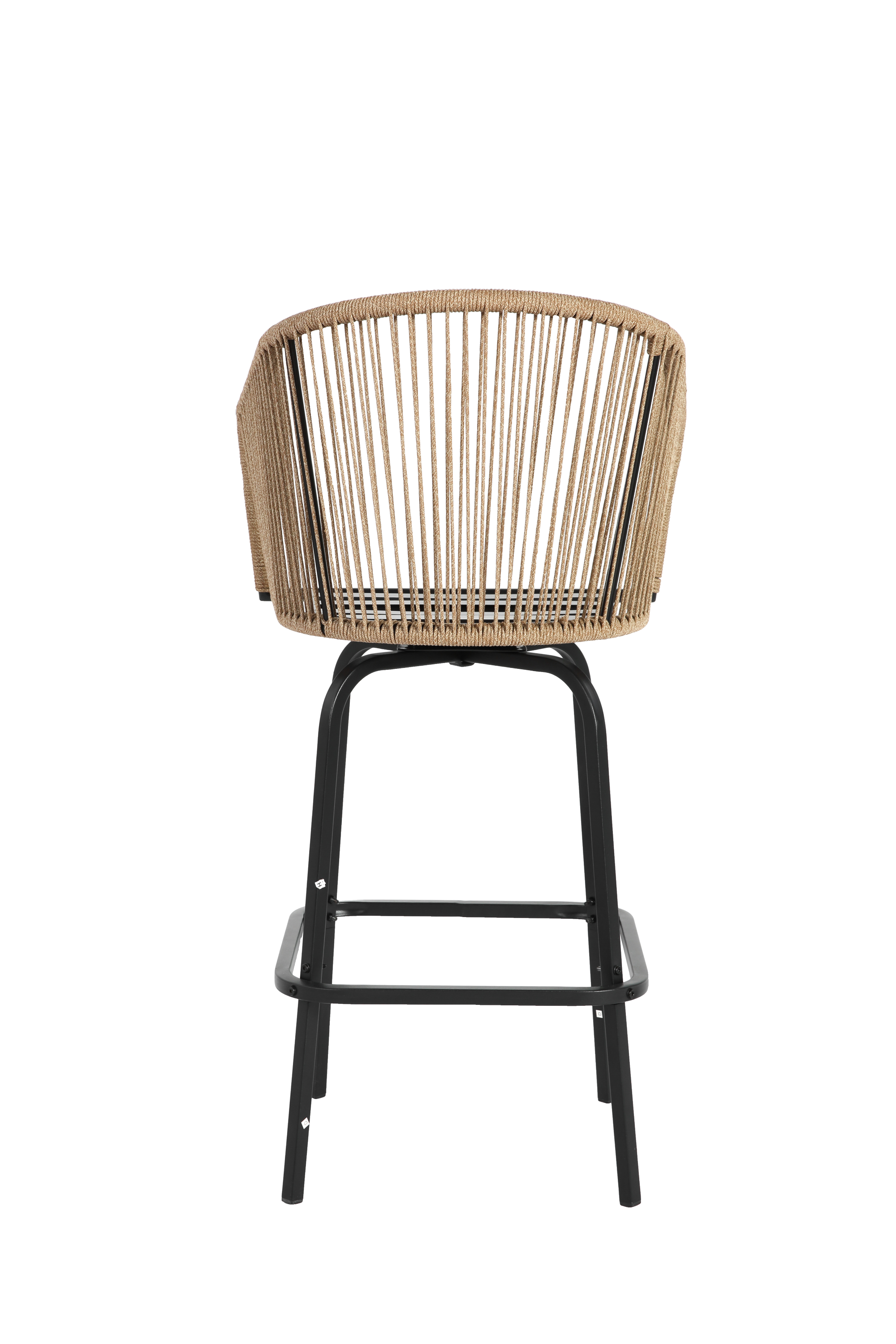 All-Weather Bar Stools with Elegant Woven Detailing – Set of Four