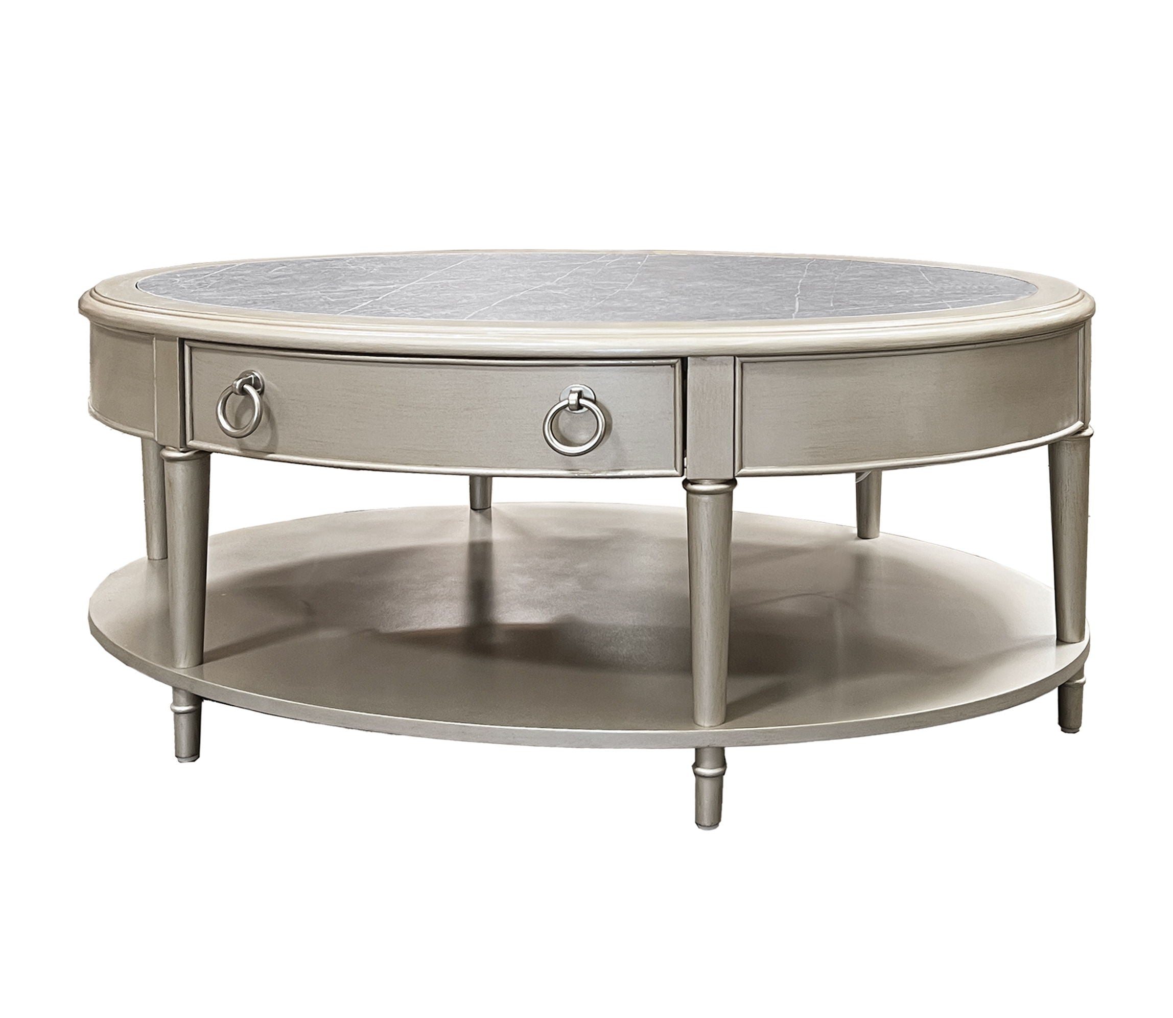 Kasa - Sintered Stone Top Coffee Table - Champagne - Best Buy Furniture