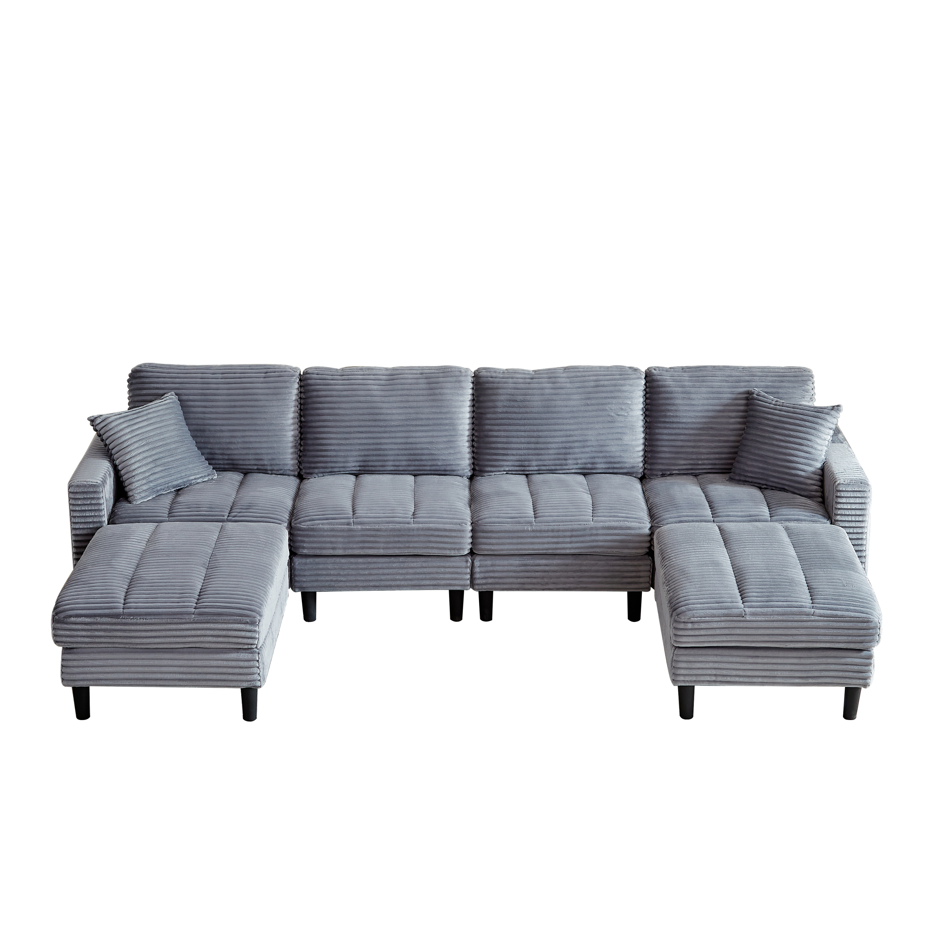 The Beverly Corduroy U-Shaped Sectional Sofa