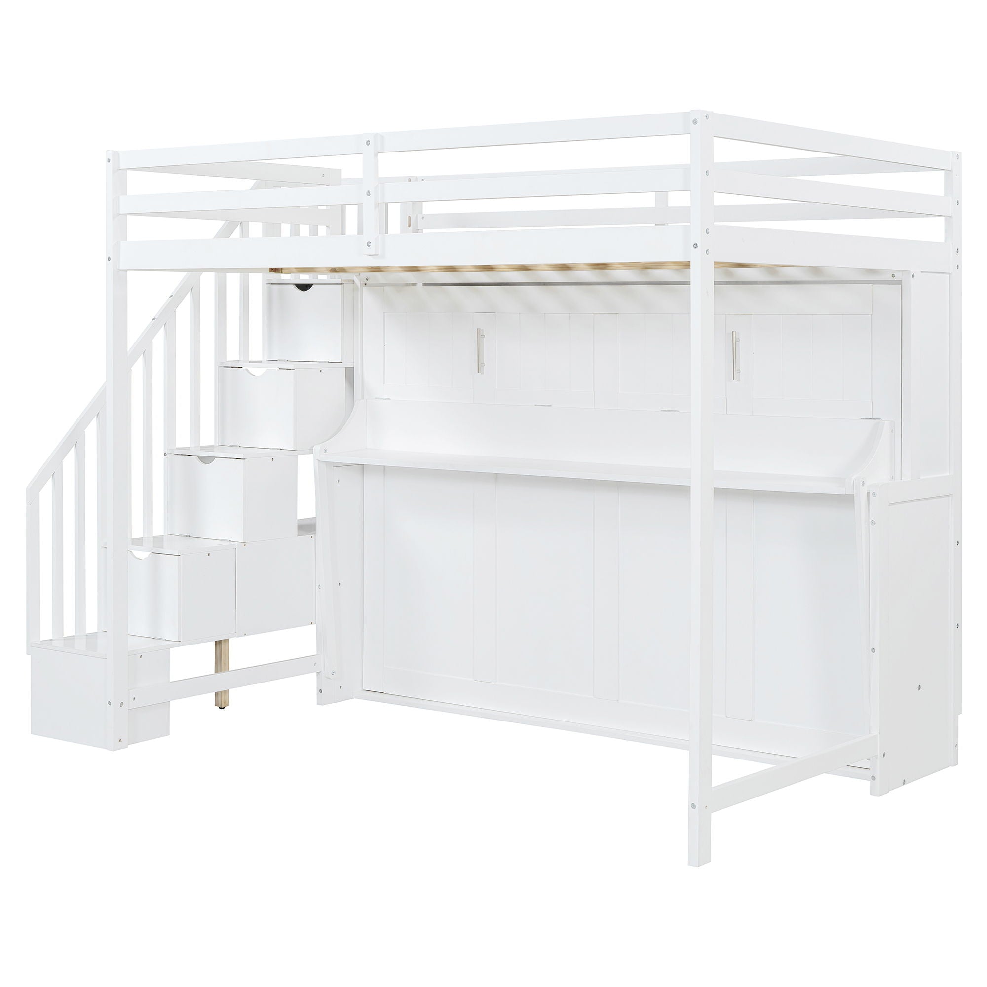 Murphy Bed With Smart Hydraulic System And Desk Design